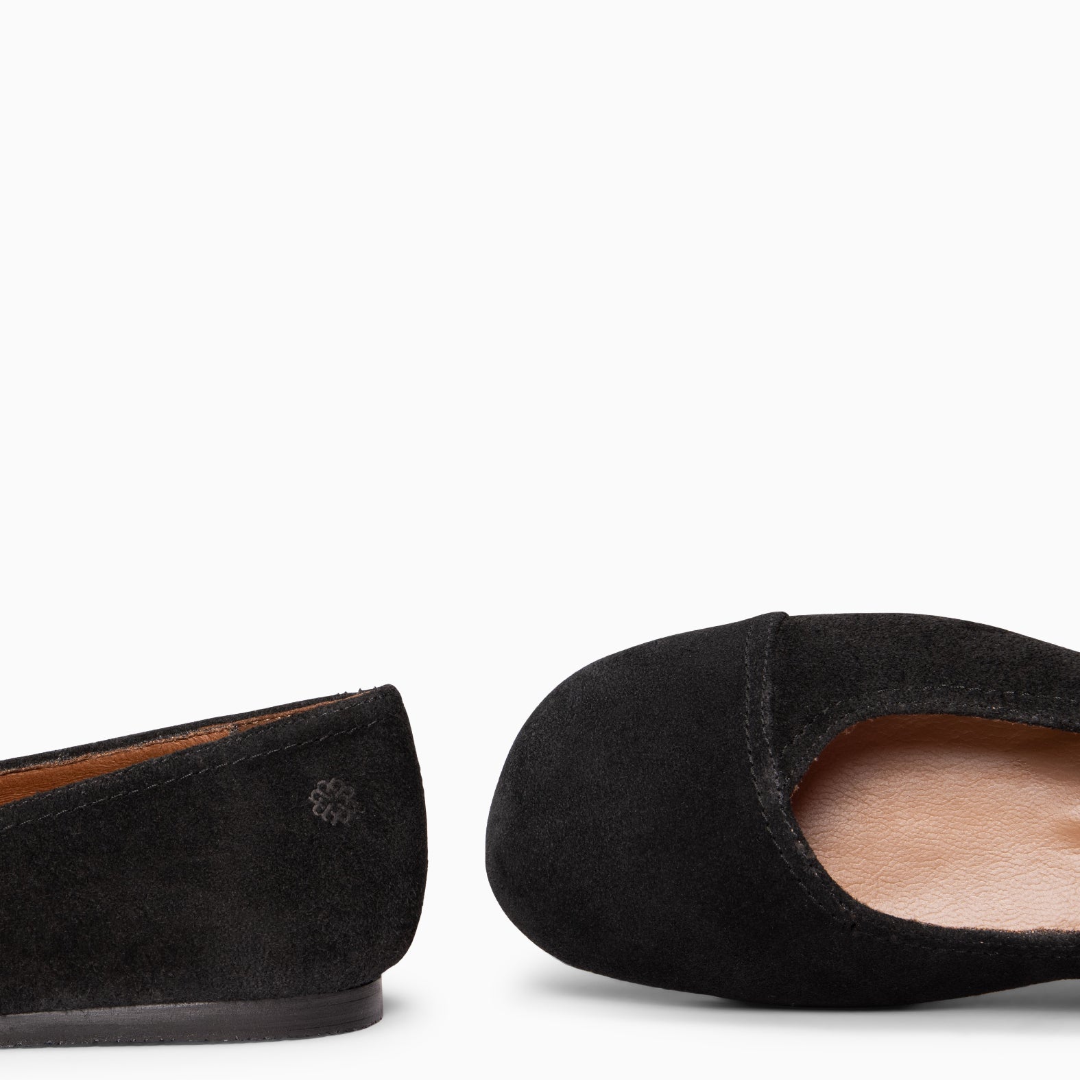 PLUMA - Bailarina baresoft de serraje en NEGRO