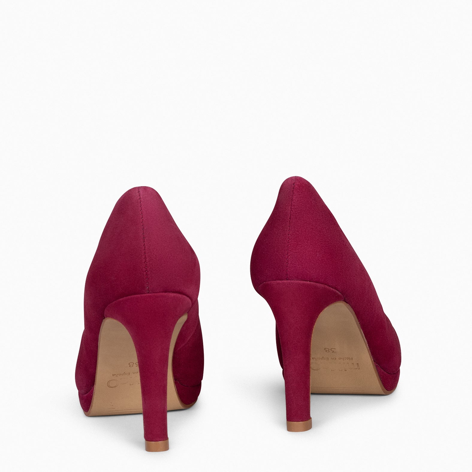 PLATAFORMA - Zapatos de tacón alto y plataforma GRANATE