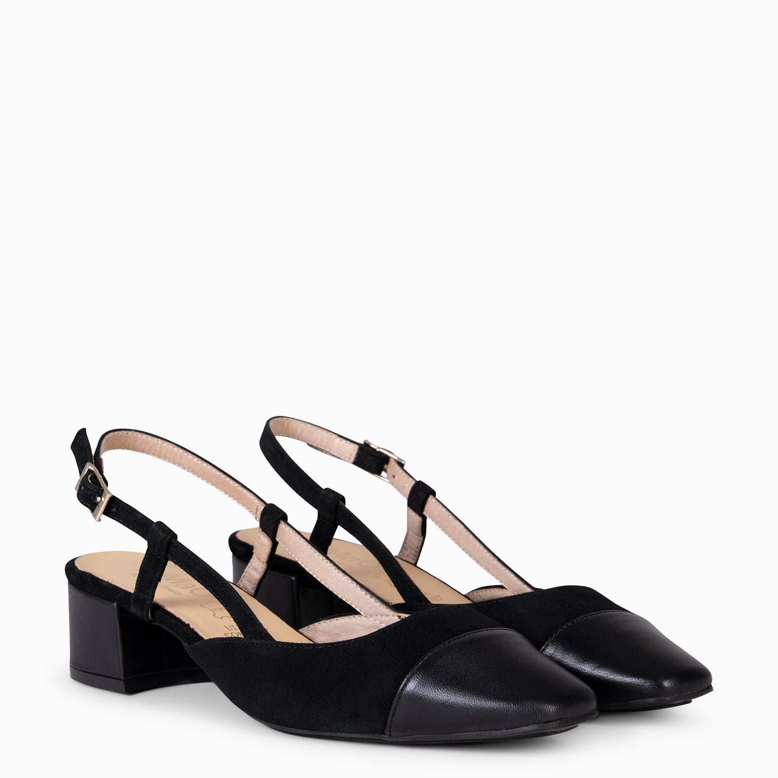 AUDREY - Zapatos destalonados con puntera NEGRO