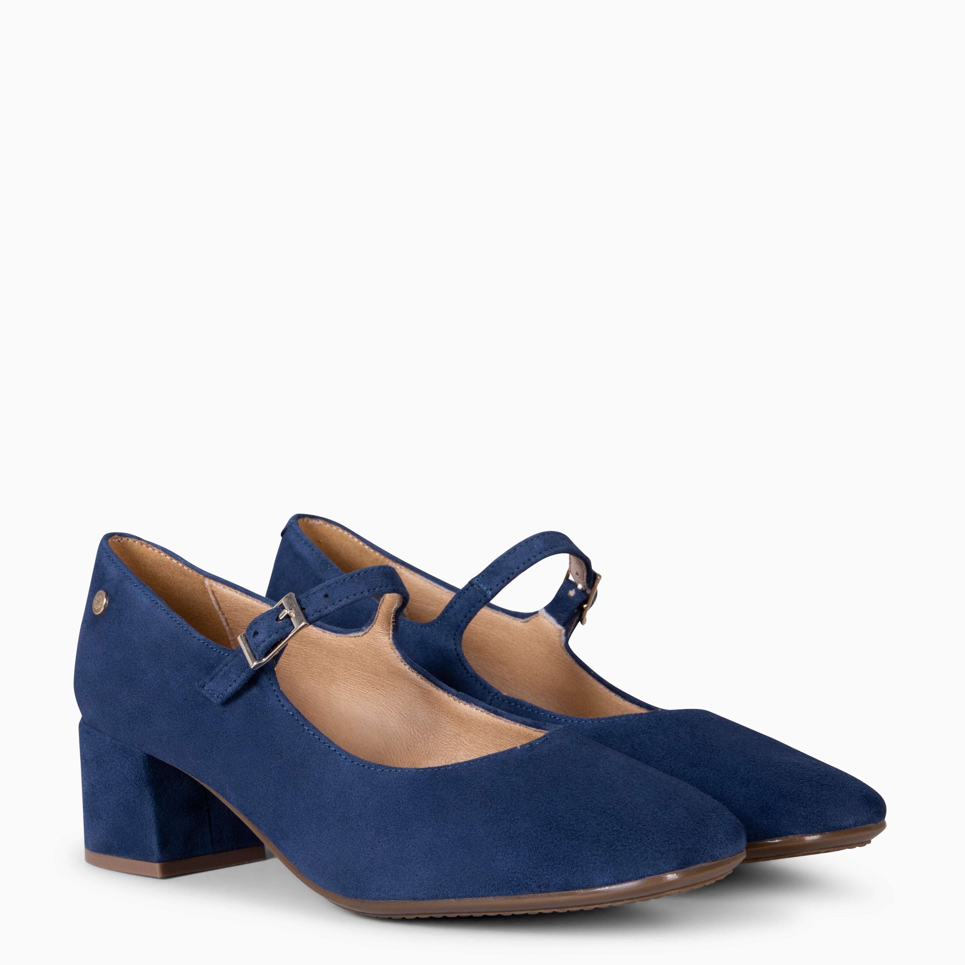 BELLA - Zapatos con pulsera y puntera cuadrada MARINO