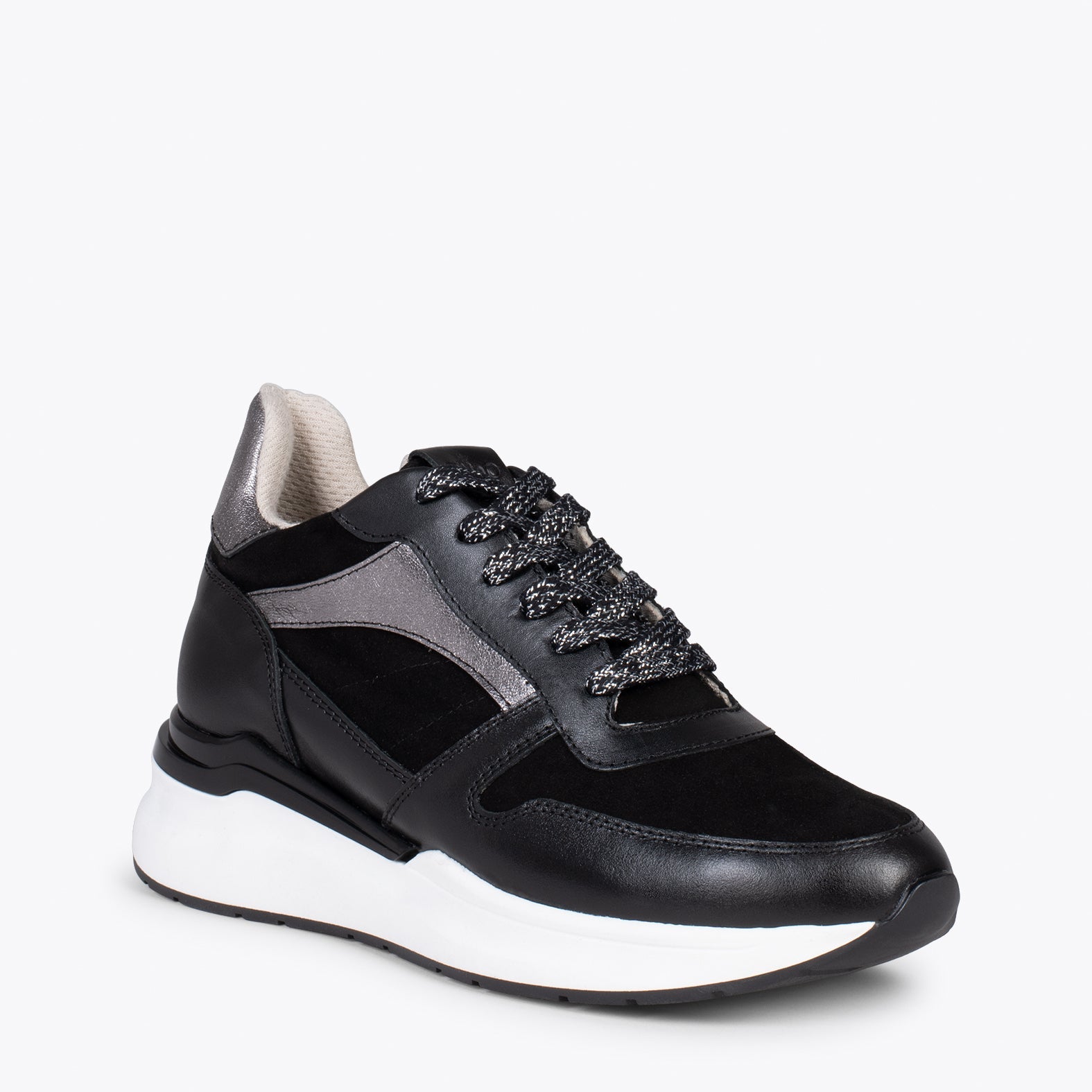 FREEDOM - Zapatillas con plantilla extraíble NEGRO PLATA