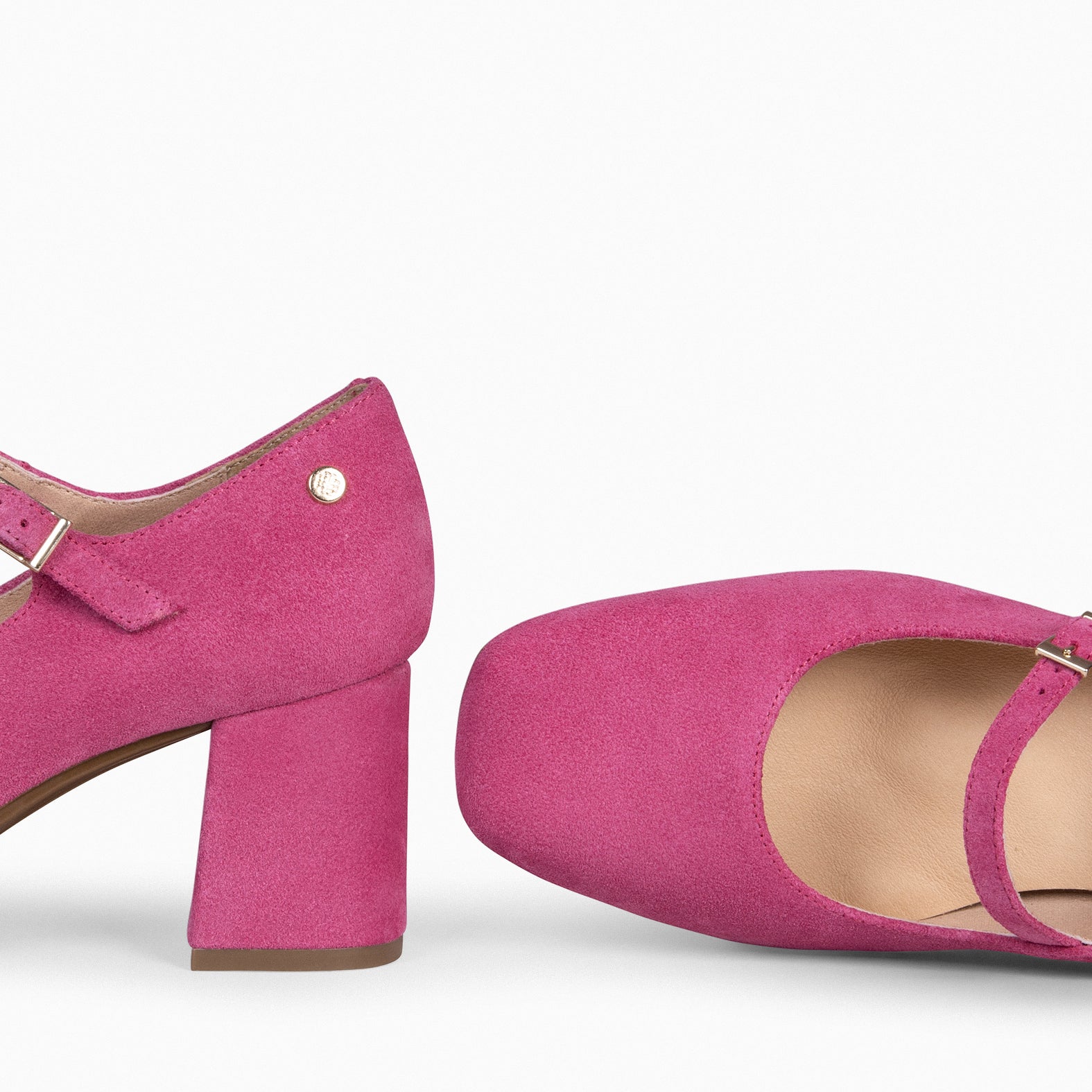FEBRIS - Zapatos de serraje con pulsera FUCSIA