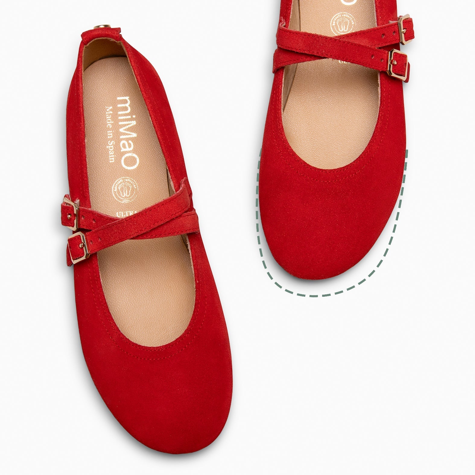 AMAPOLA - BAILARINA PLANA BARESOFT ROJO