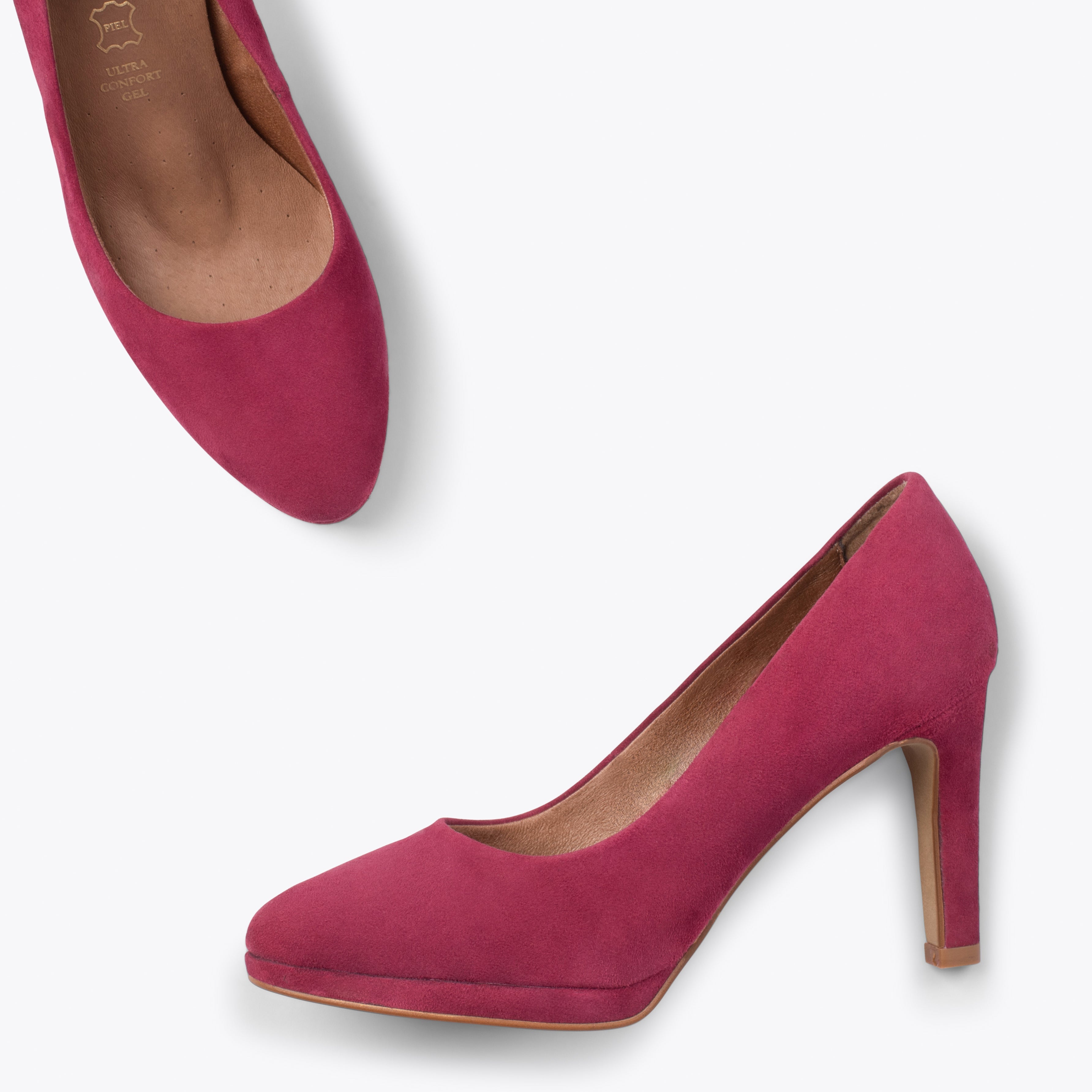 PLATAFORMA - Zapatos de tacón alto y plataforma GRANATE