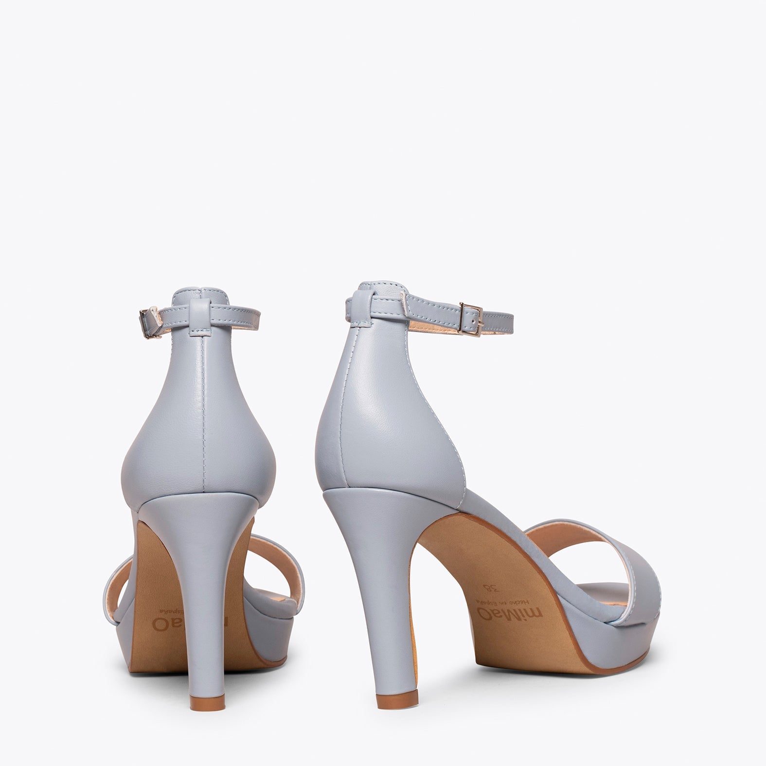 FIESTA - Sandalia con plataforma elegante GRIS AZULADO
