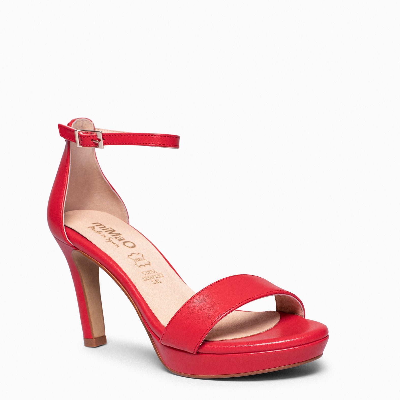 FIESTA - Sandalias de tacón alto y plataforma ROJO