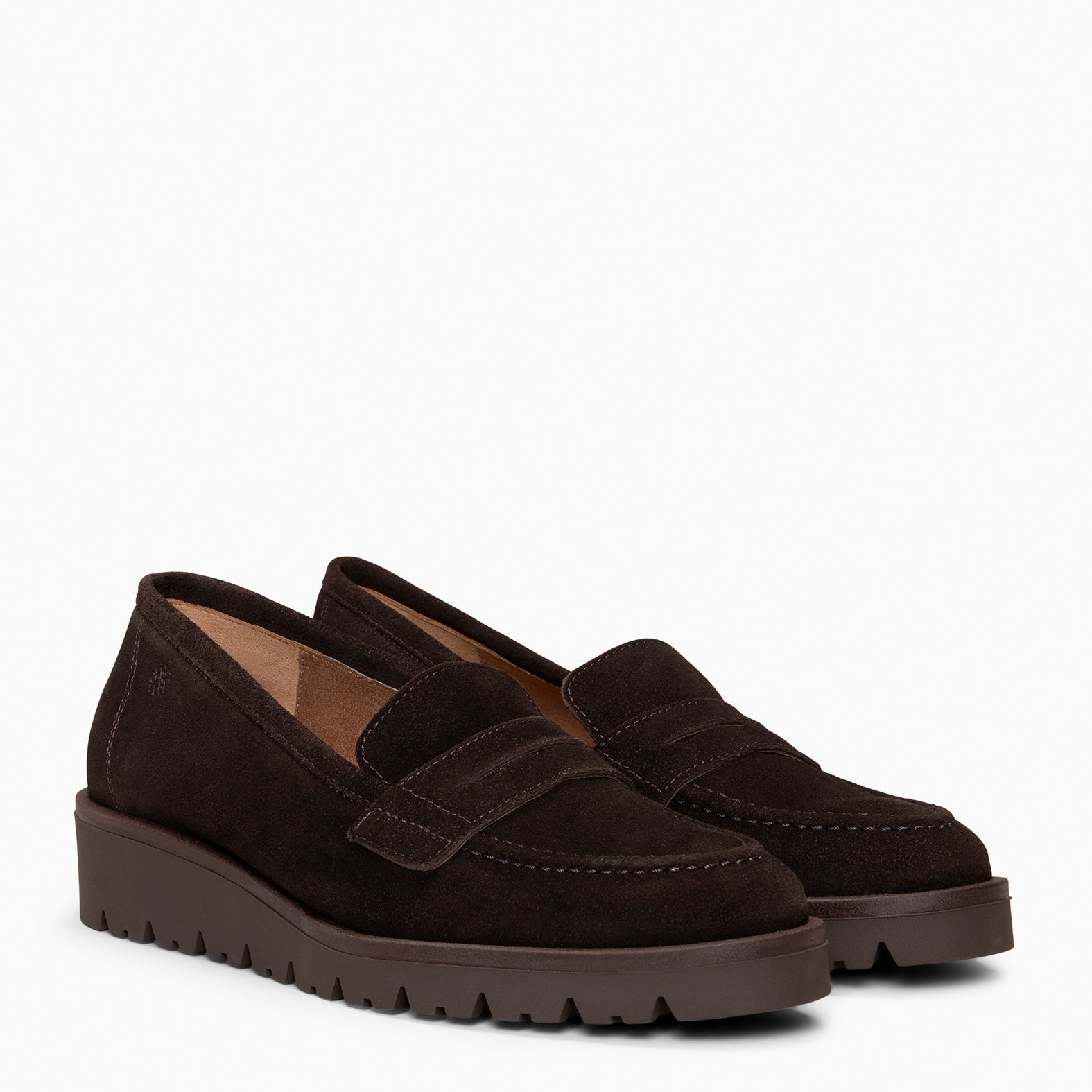 DAFNE - Mocasín con cuña MARRON