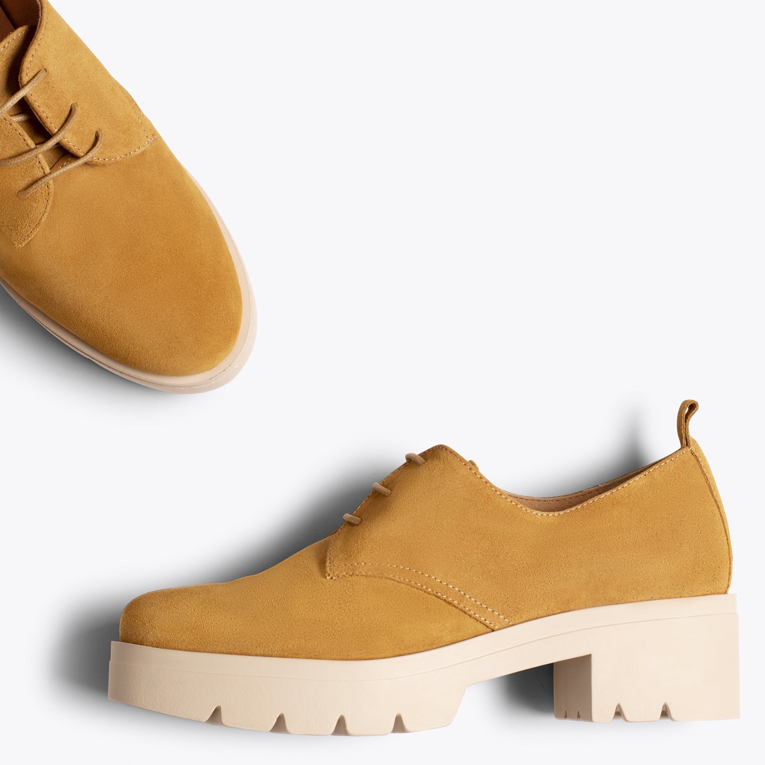 CANDEM Zapatos con cordones con tacón y plataforma CUERO