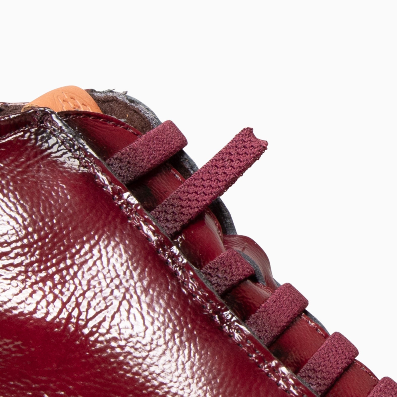 FLEXY - Zapatillas de charol BURDEOS abotinadas