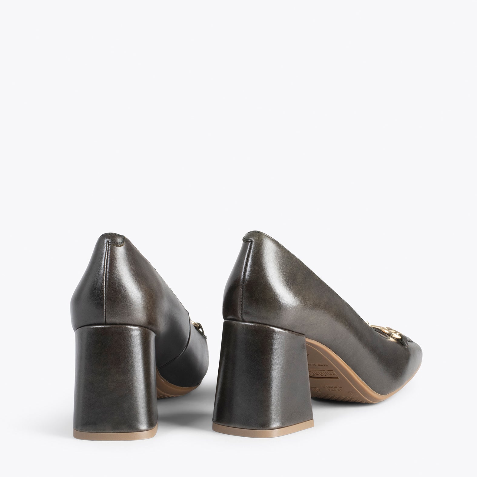 MÍA – Zapatos con tacón bloque VERDE OSCURO