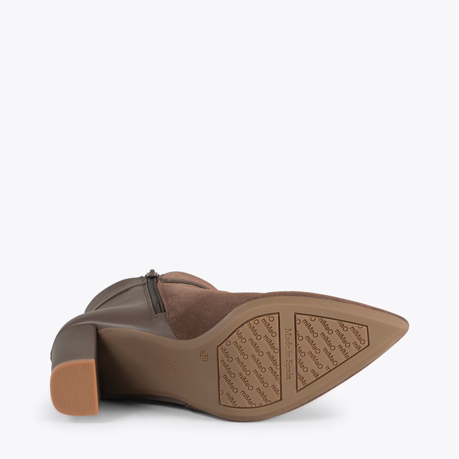 PRAGA - Botines de mujer con tacón MARRÓN