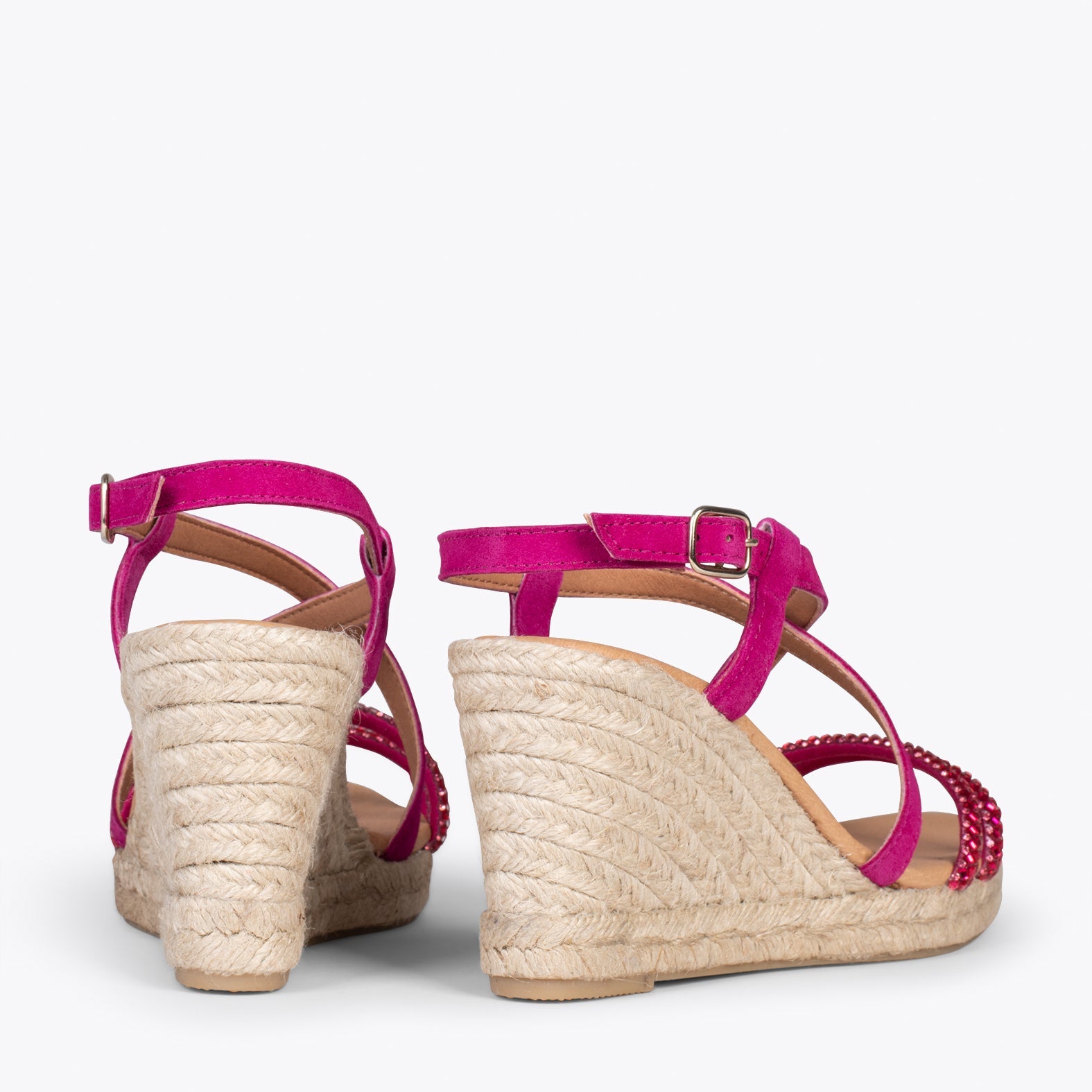 MORAIRA - Cuña de yute FUCSIA
