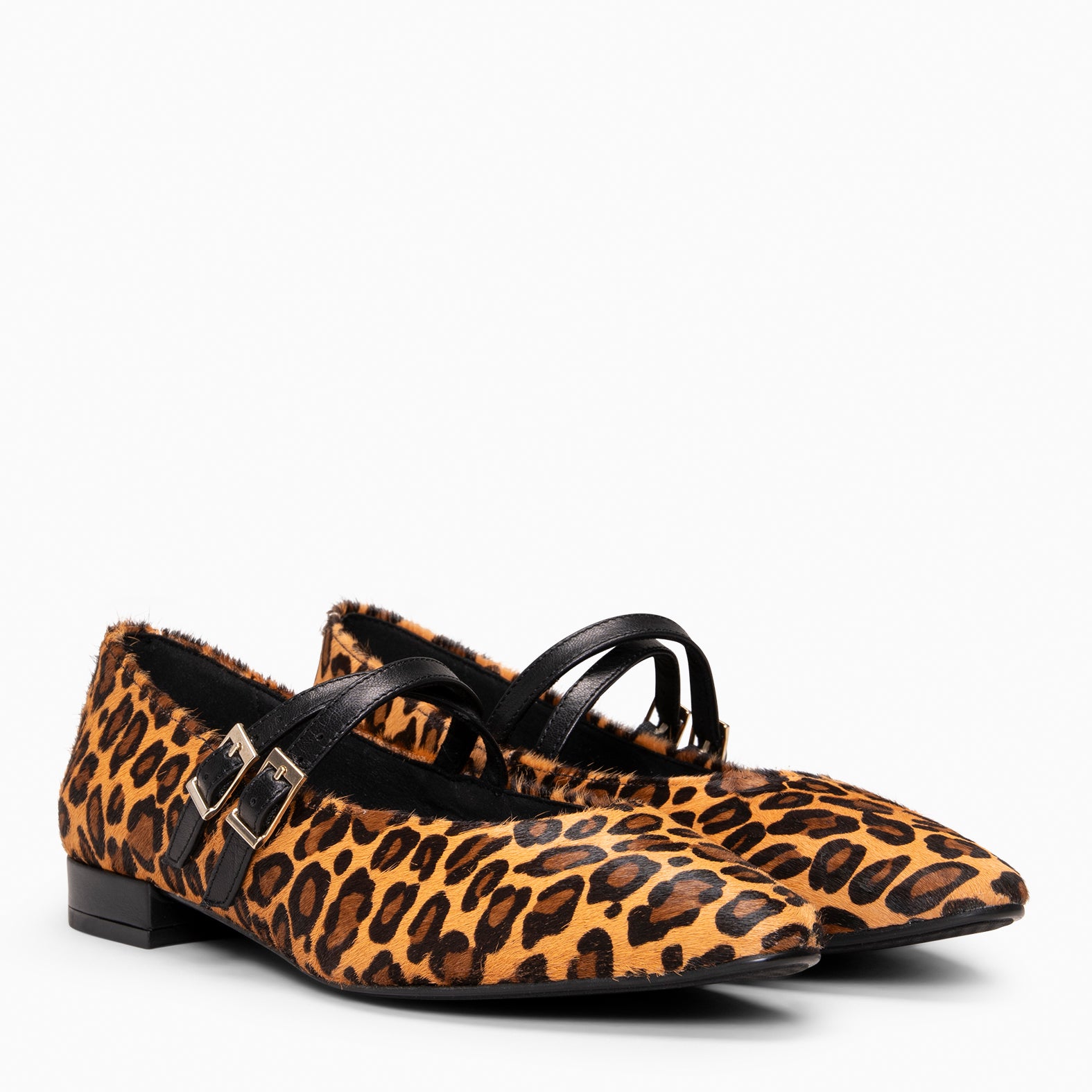 Alana - Merceditas con tacón bajo LEOPARDO