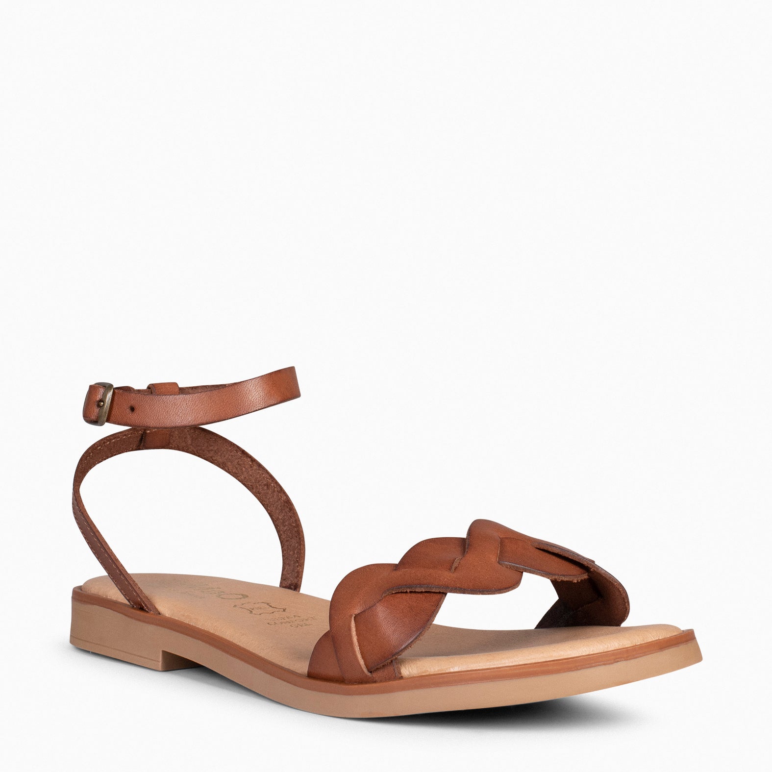 ARECA – Sandalias Planas Mujer CUERO