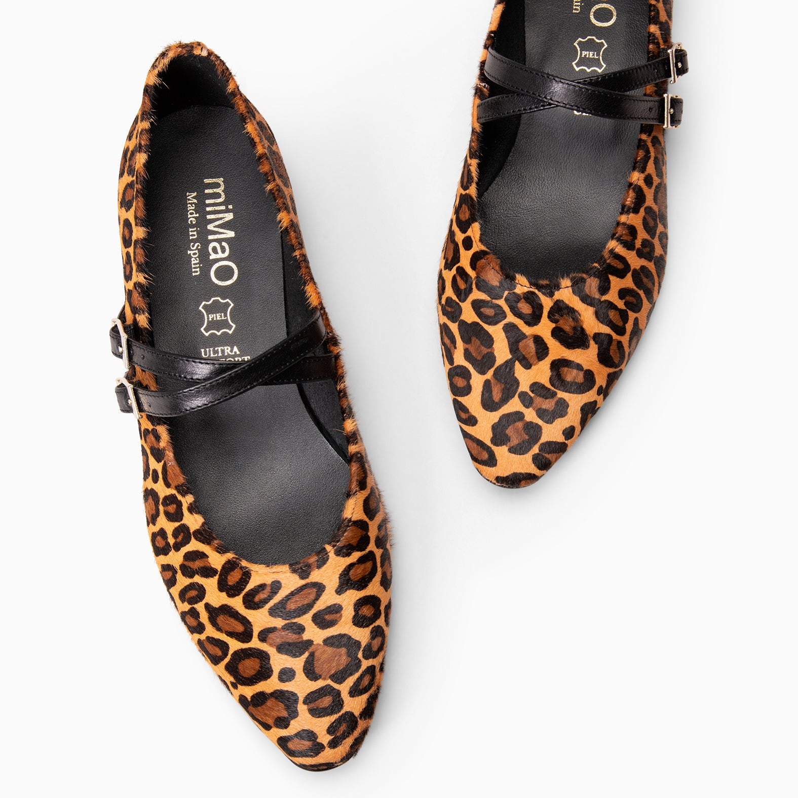 Alana - Merceditas con tacón bajo LEOPARDO