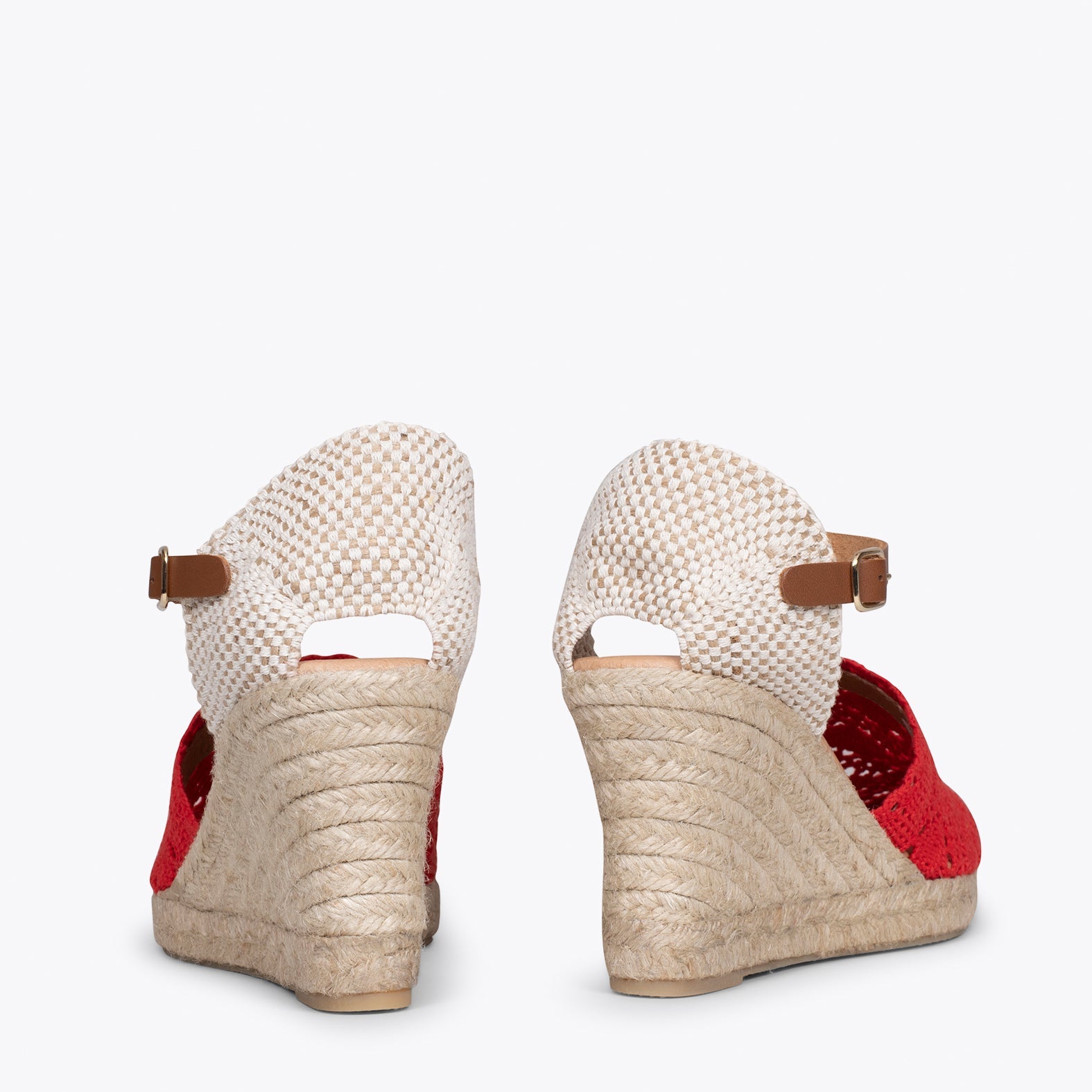 IBIZA - Alpargatas de ganchillo ROJO