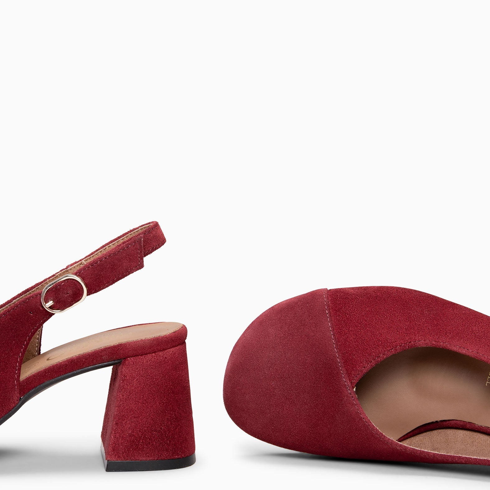 VEGA - Zapato de tacón ancho destalonado BURDEOS