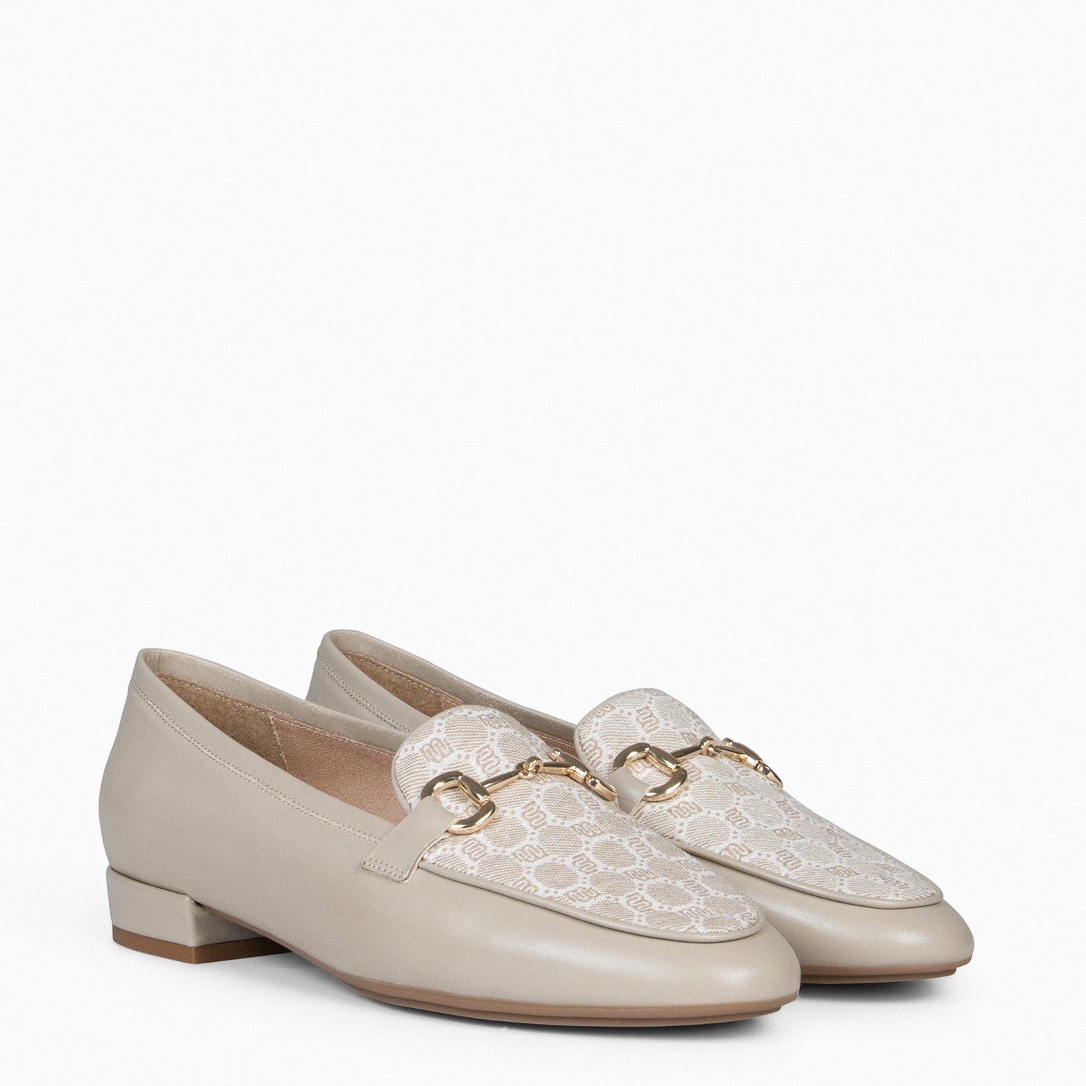 CALYPSO - Mocasines Tacón Ancho TAUPE