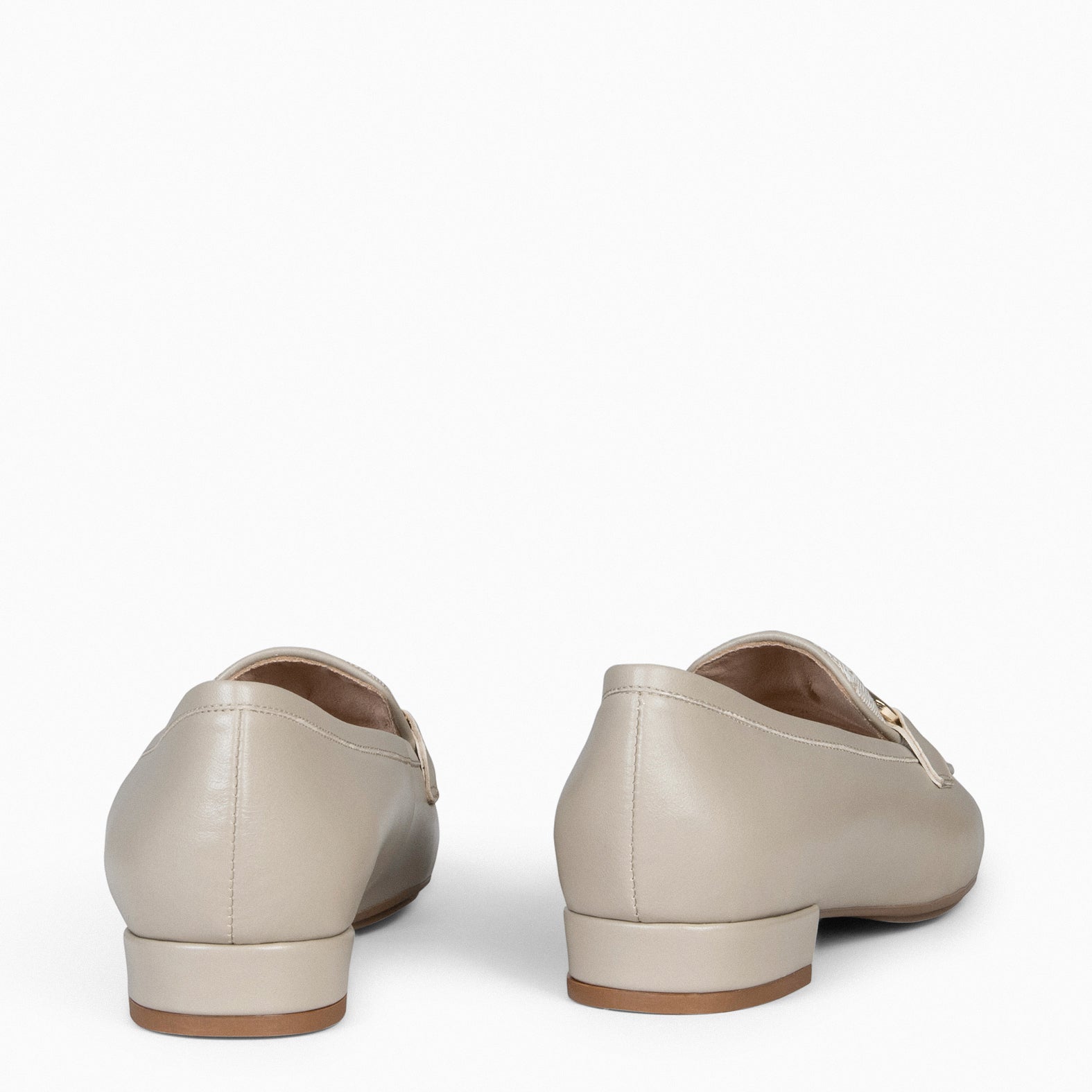 CALYPSO - Mocasines Tacón Ancho TAUPE