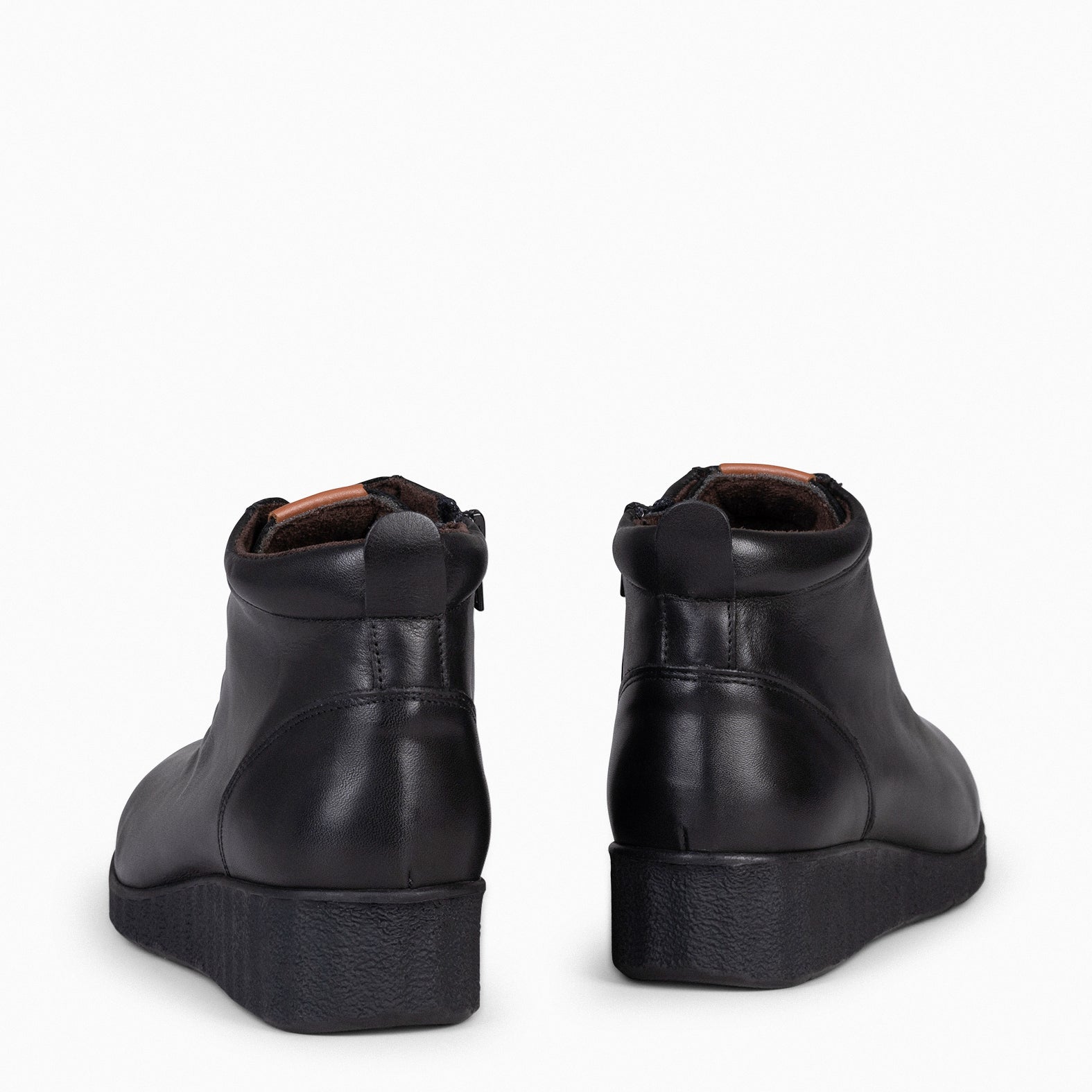 FLEXY - Zapatillas Abotinadas de napa NEGRO