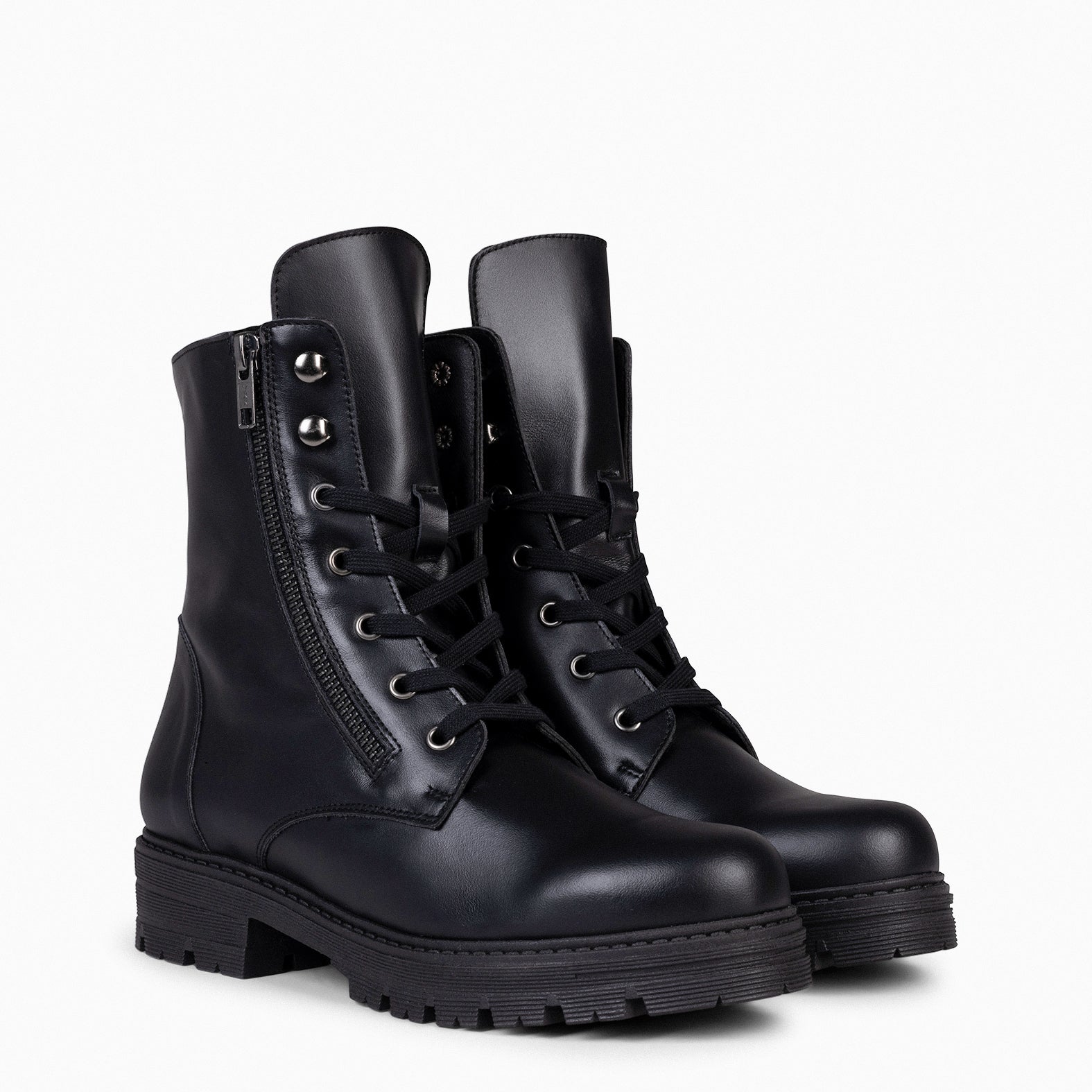 MILITAR – Botas militares de mujer NEGRO