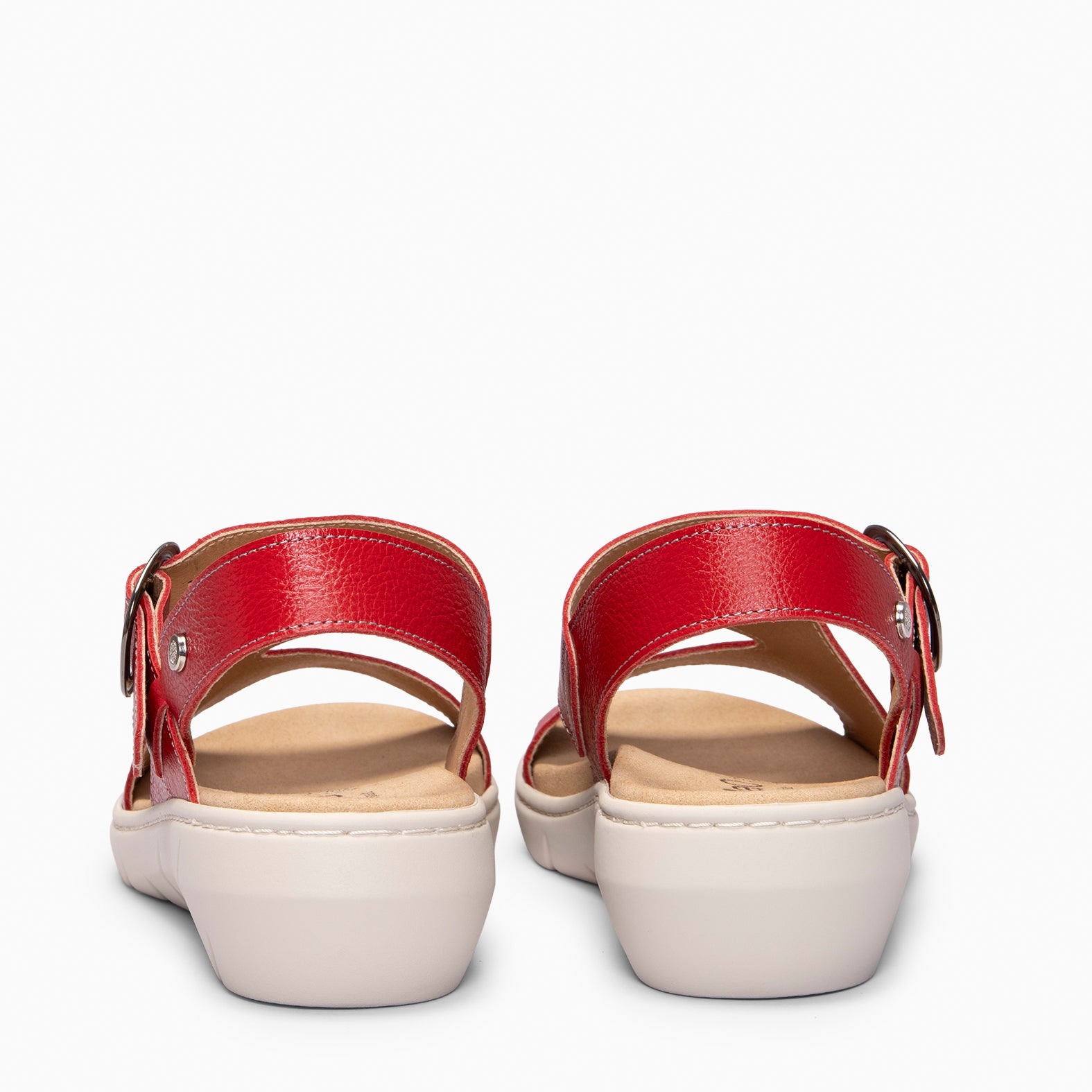 NATURA – Sandalias con plantilla Extraíble ROJO