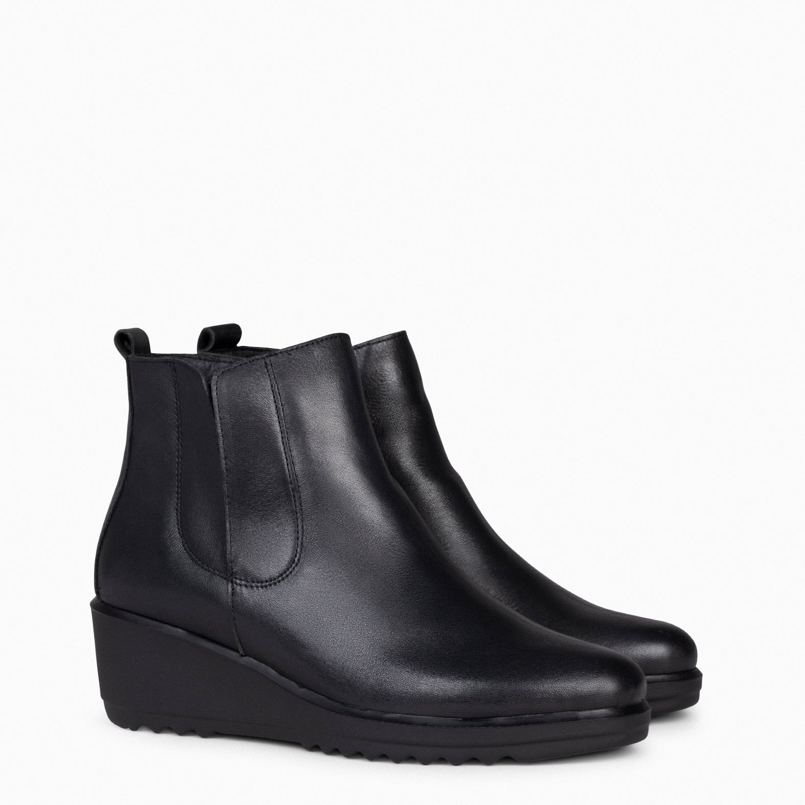 CARLI - Botines cuña mujer NEGRO