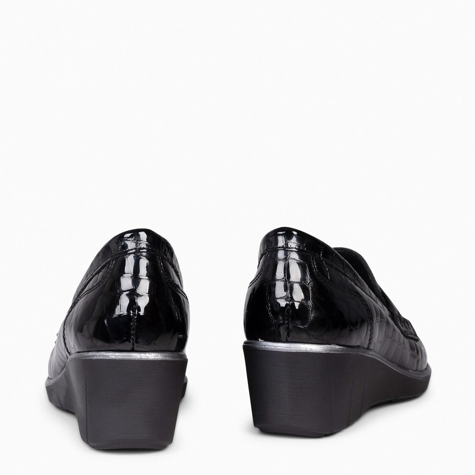 BORLAS COCO - Mocasín borlas mujer NEGRO