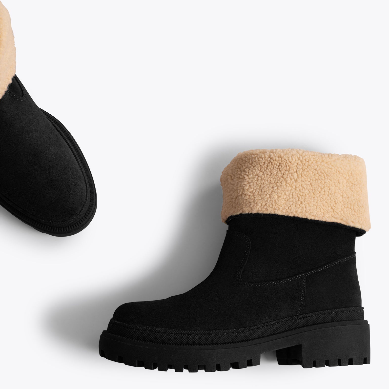 POLAR Botas NEGRAS de piel hidrófuga