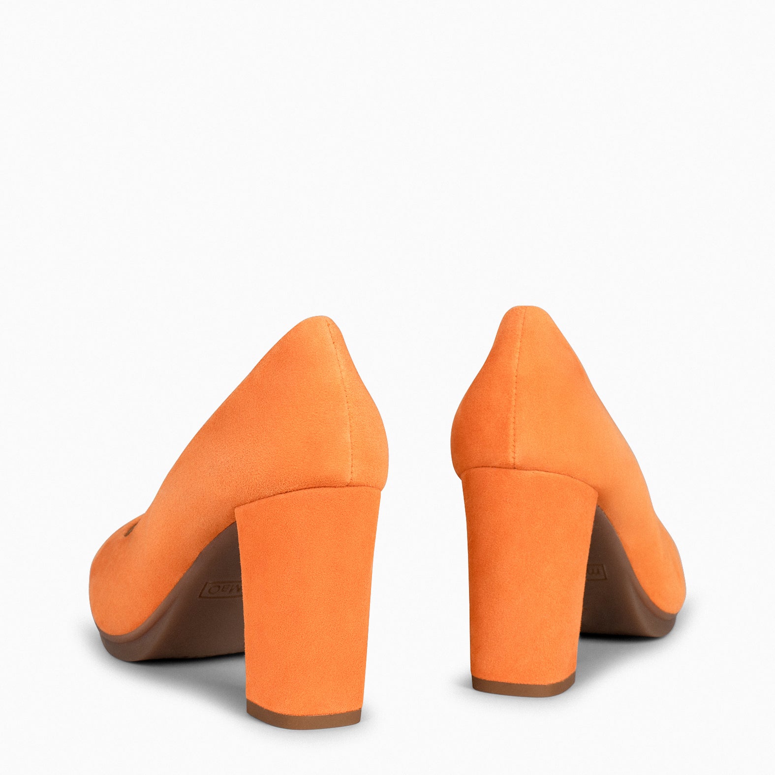 URBAN - Zapatos de tacón alto de ante NARANJA
