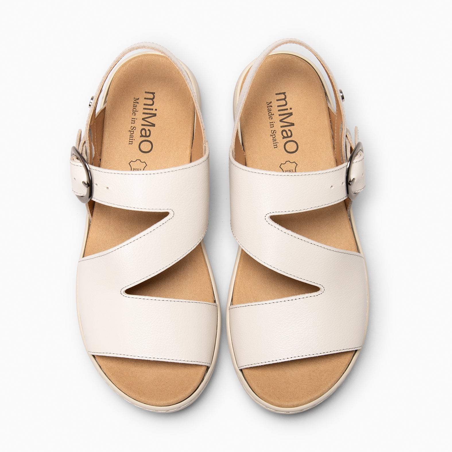 NATURA – Sandalias con plantilla Extraíble HUESO