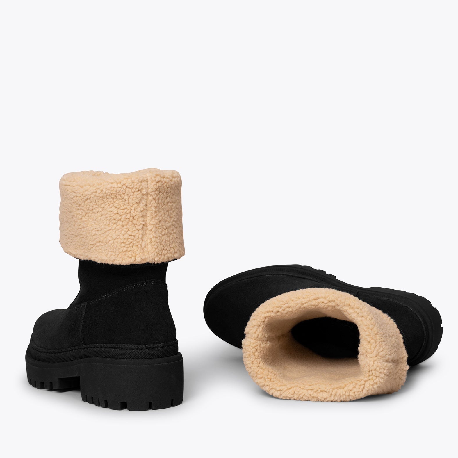 POLAR Botas NEGRAS de piel hidrófuga