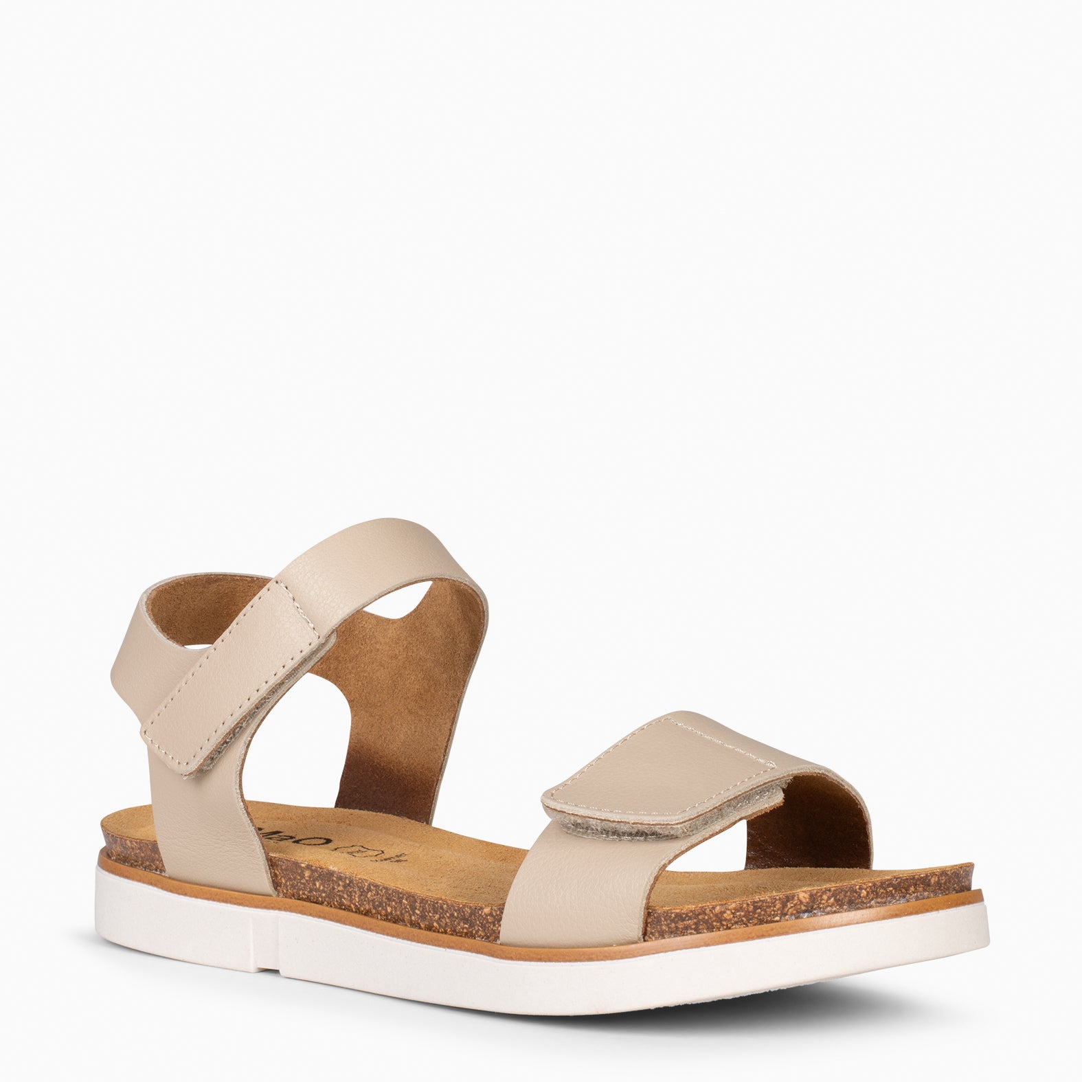 ARALIA - Sandalias planas con tiras de velcro TAUPE