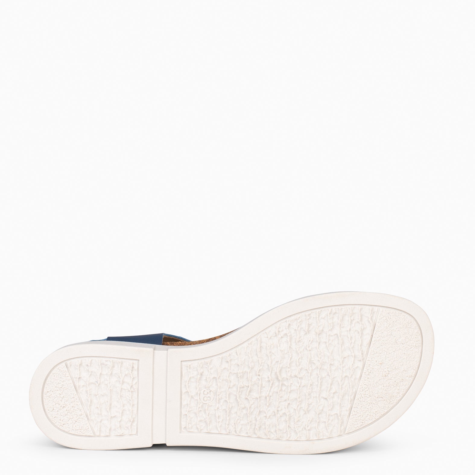 ARALIA - Sandalias planas con tiras de velcro MARINO