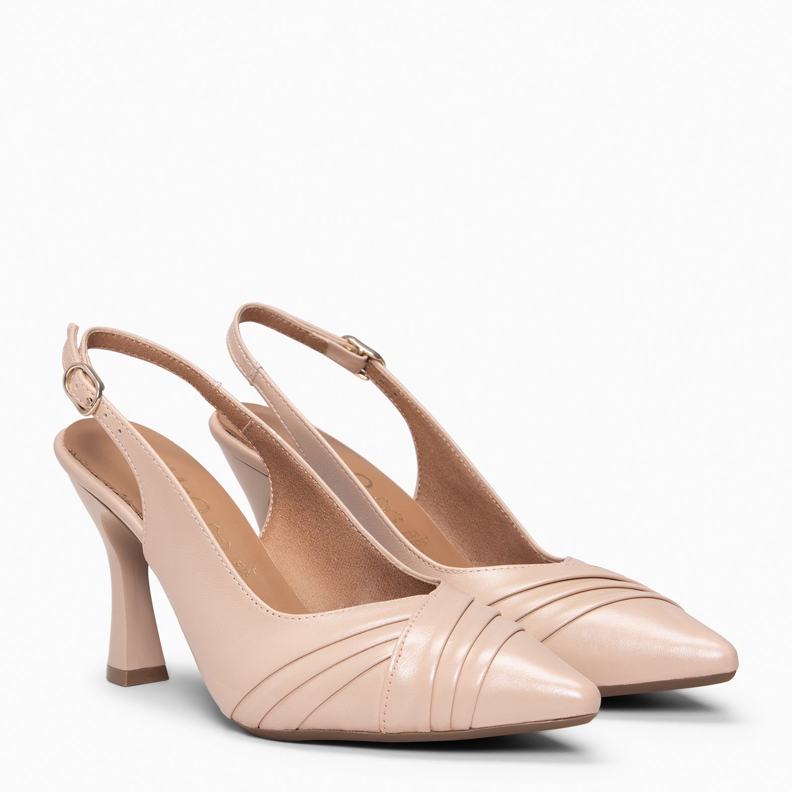 CARLA - Zapato de tacón alto destalonado NUDE