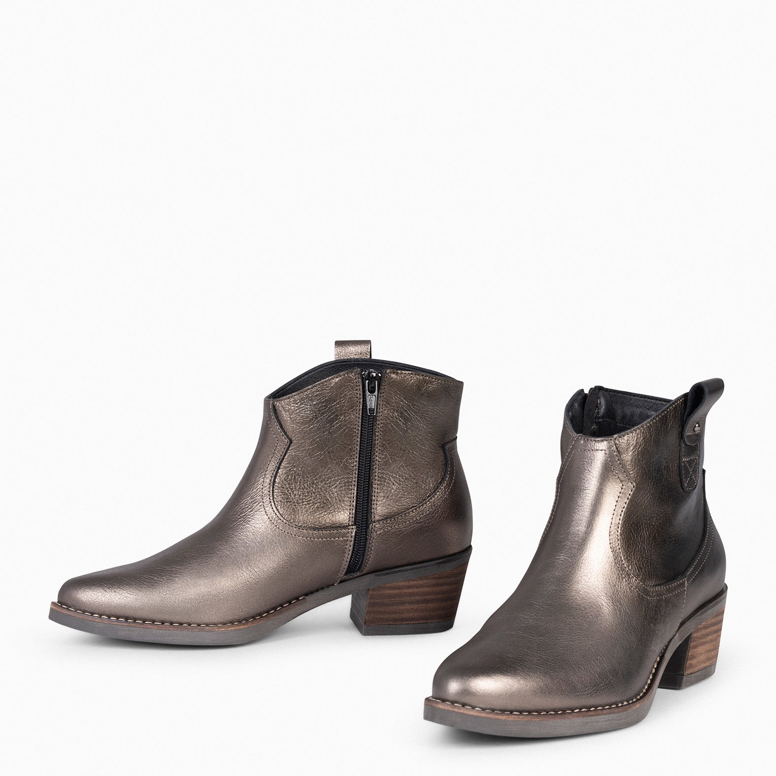 LUISIANA - Botín estilo cowboy BRONCE