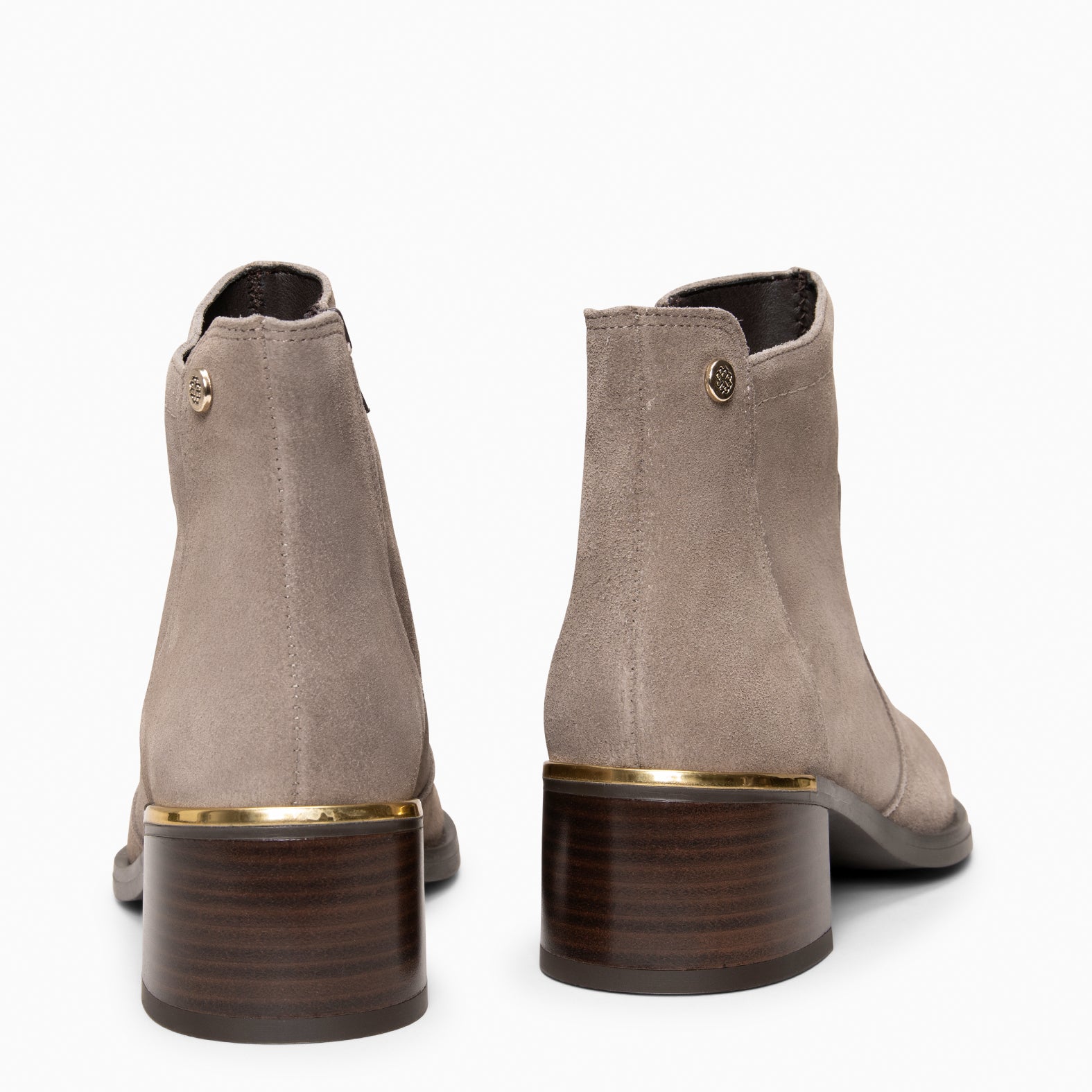 NIXIE – botines de tacón bajo para mujer TAUPE