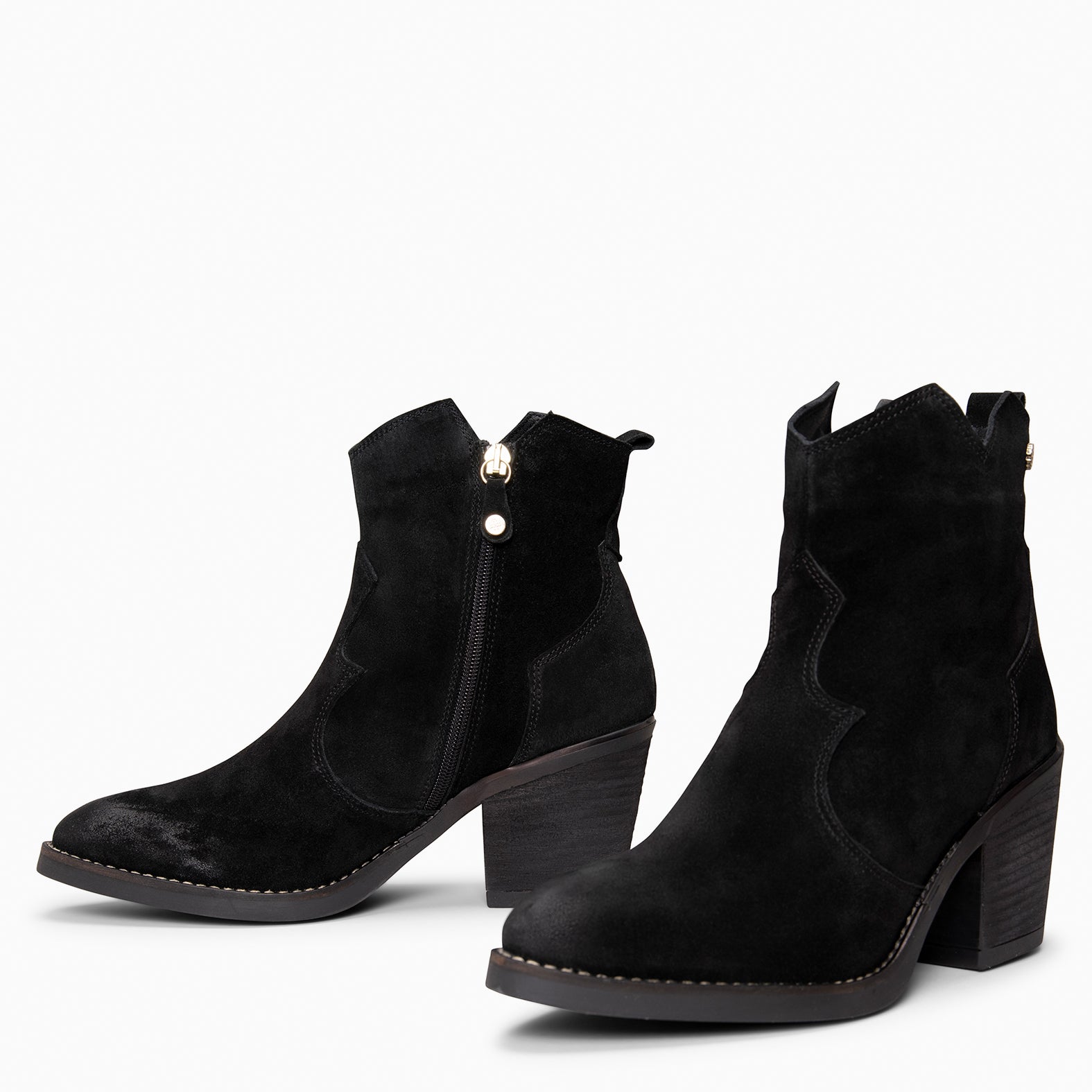 BEDFORD – Botines cowboy con tacón NEGRO
