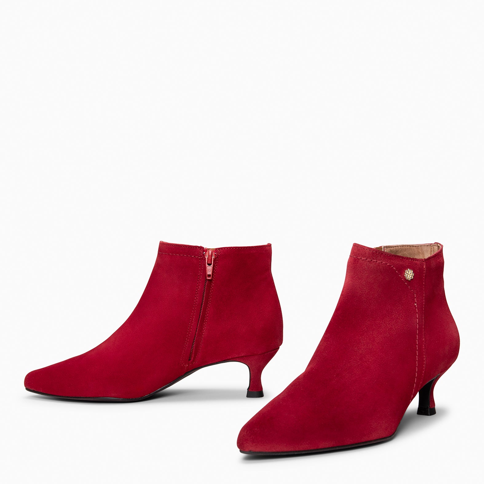 LORD – Botines tacón bajo ROJO
