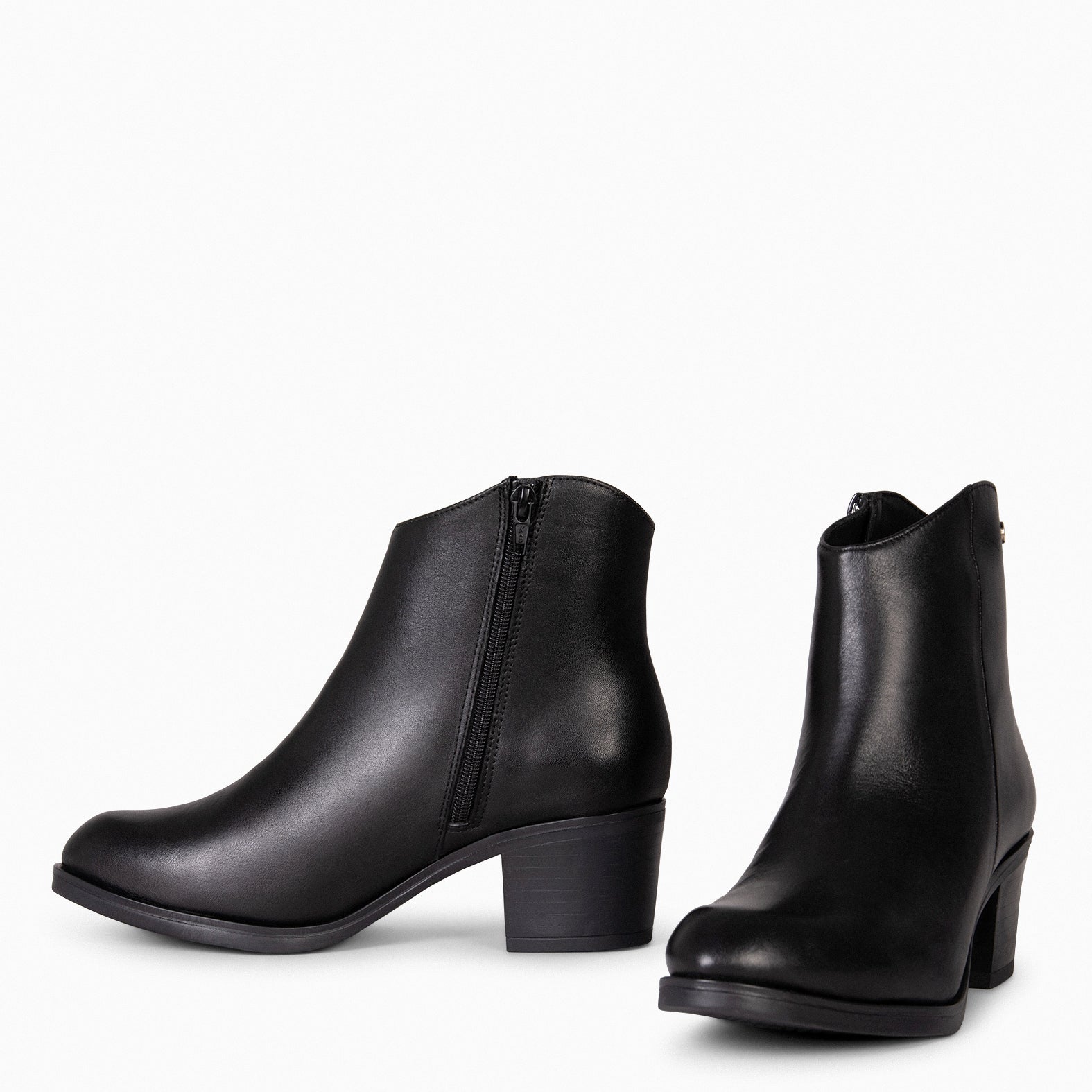PRESTON – Botines con tacón ancho NEGRO