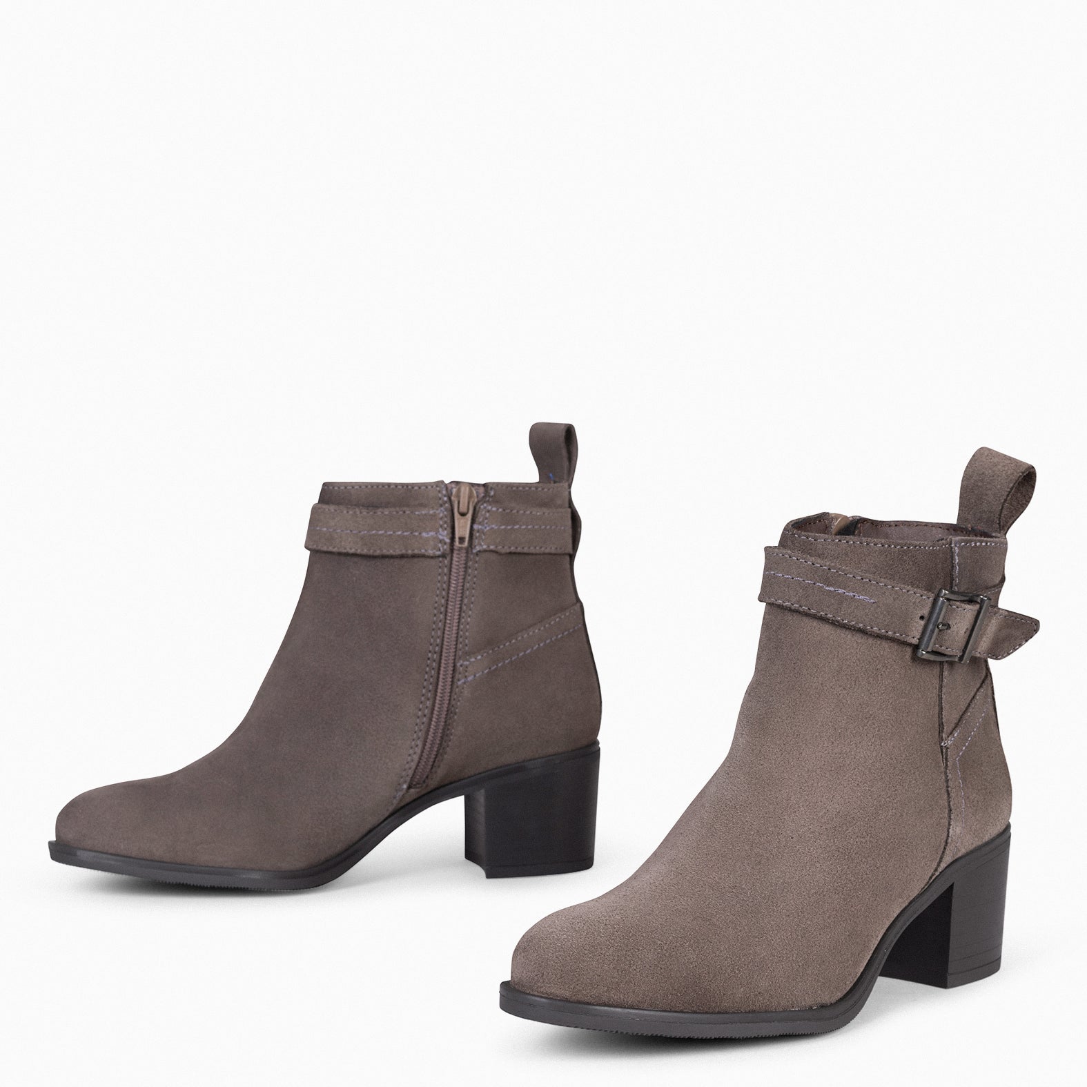 SEATTLE - Botines serraje mujer en color TAUPE