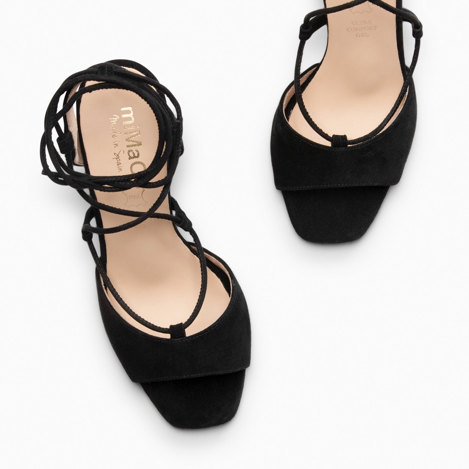 MÓNICA - SANDALIAS ELEGANTES DE TACÓN NEGRO