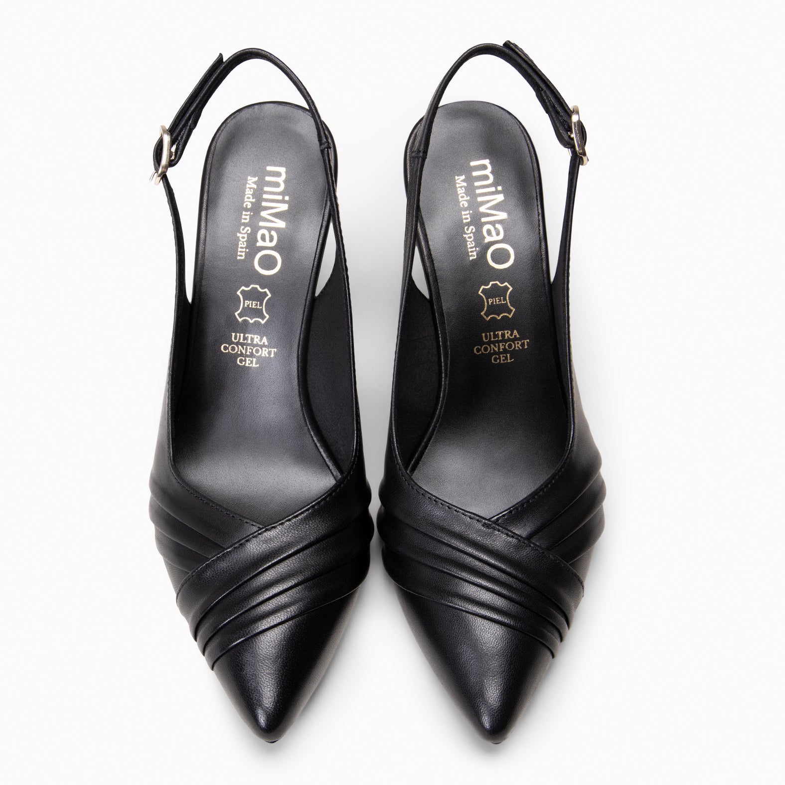 CARLA - Zapato de tacón alto destalonado NEGRO