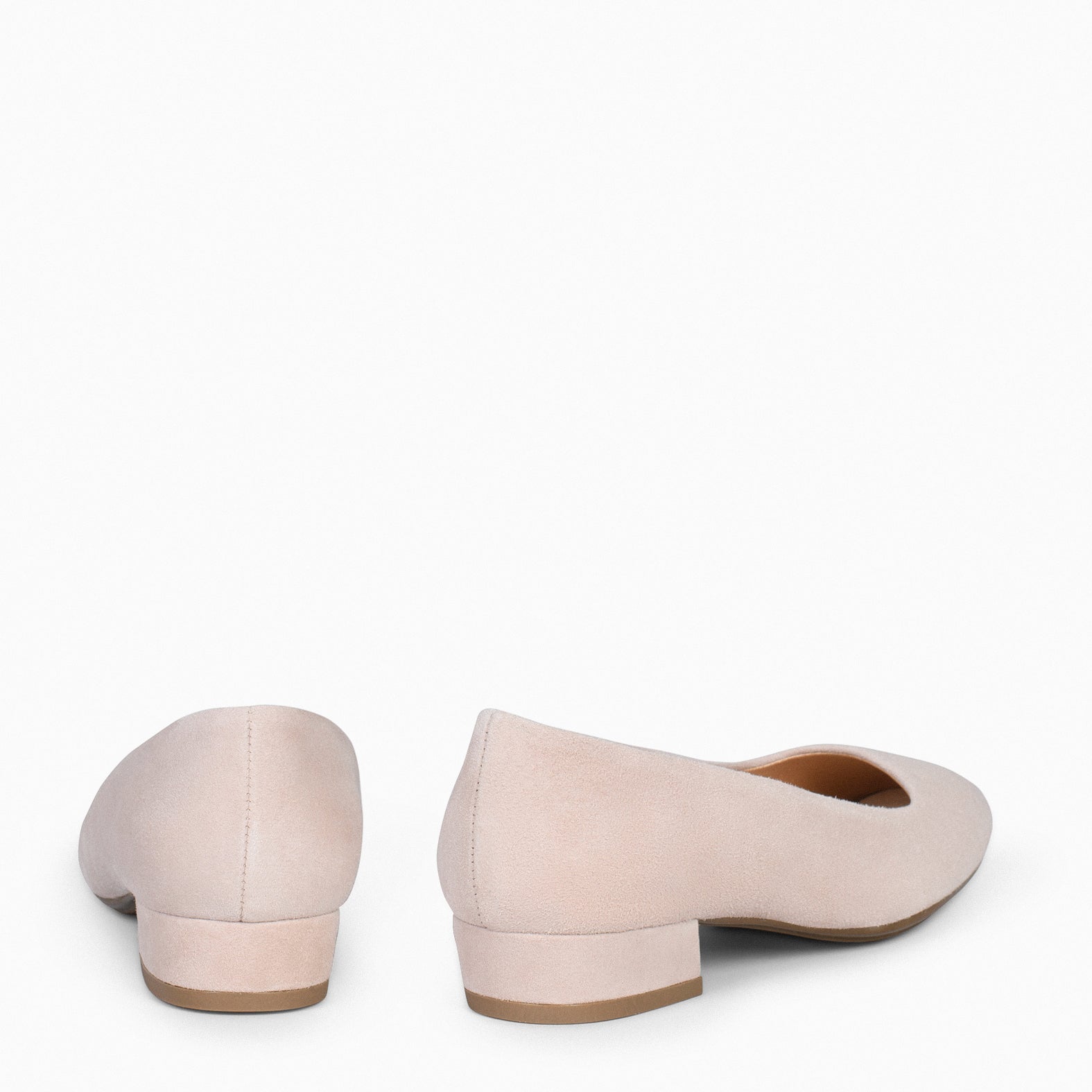 URBAN XS - Zapatos de tacón bajo de ante NUDE