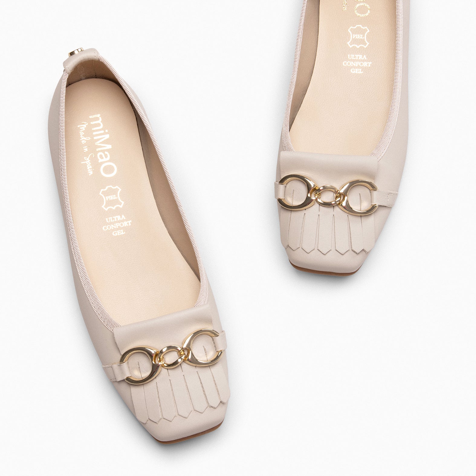 ZOY - Manoletina con puntera cuadrada BEIGE