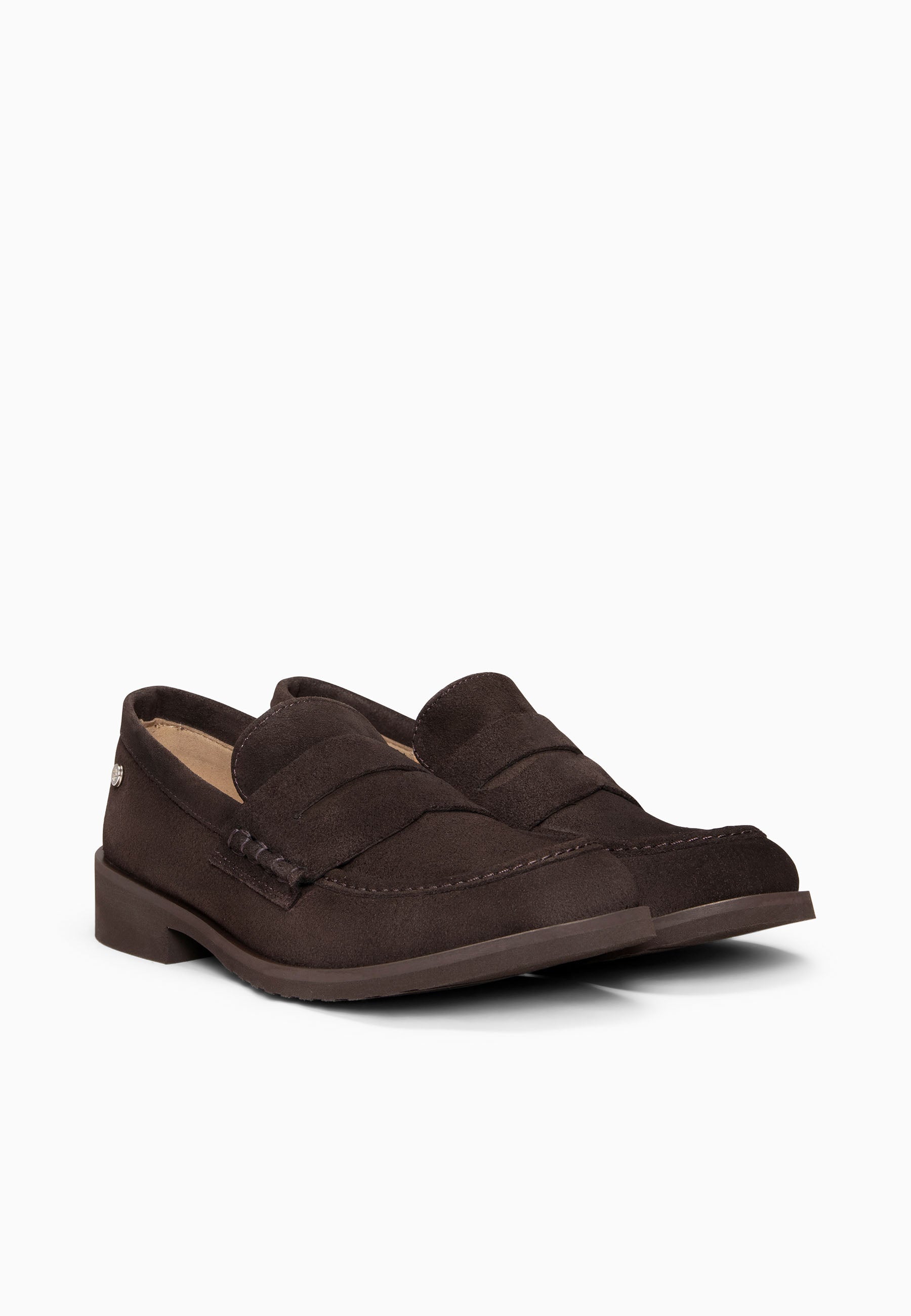 HARVARD - Mocasines planos de piel MARRON