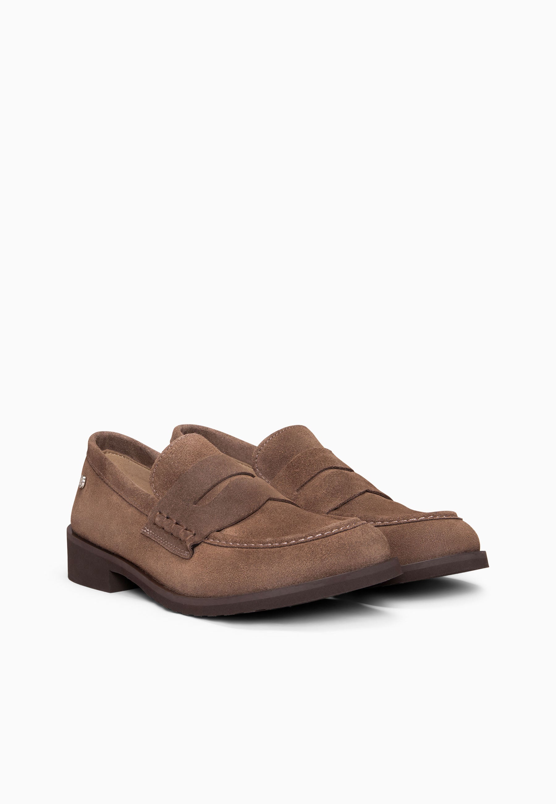 HARVARD - Mocasines planos de piel TAUPE