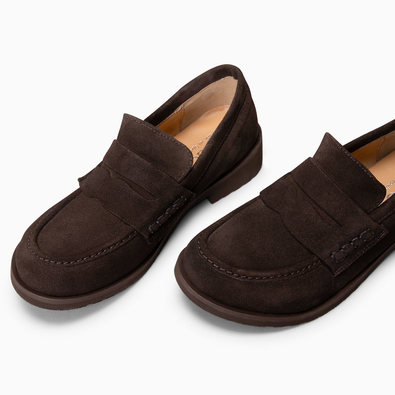 HARVARD - Mocasines planos de piel MARRON