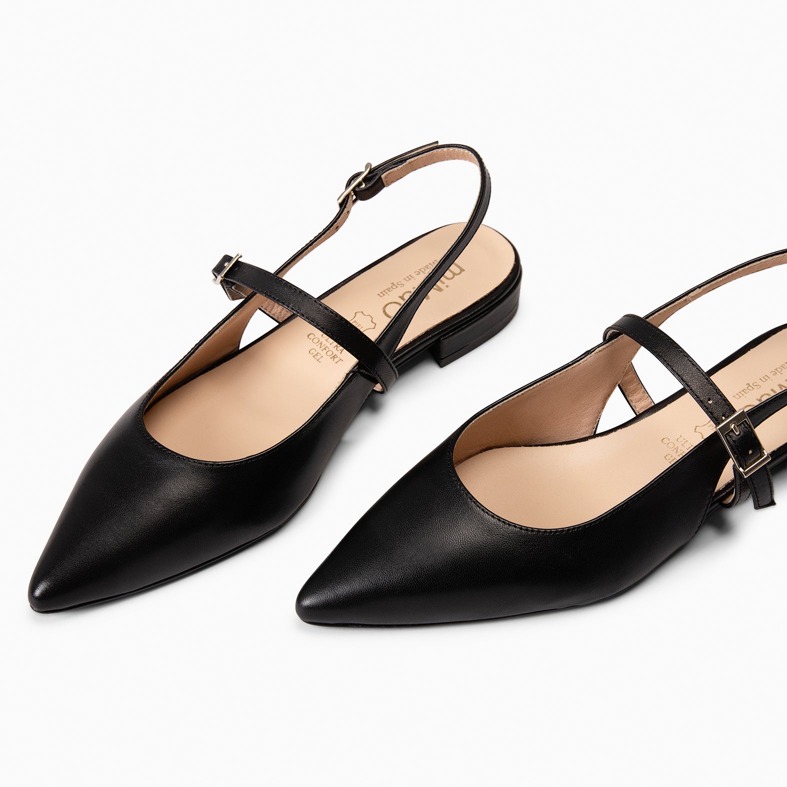 EVA - ZAPATOS ELEGANTES DESTALONADOS NEGRO