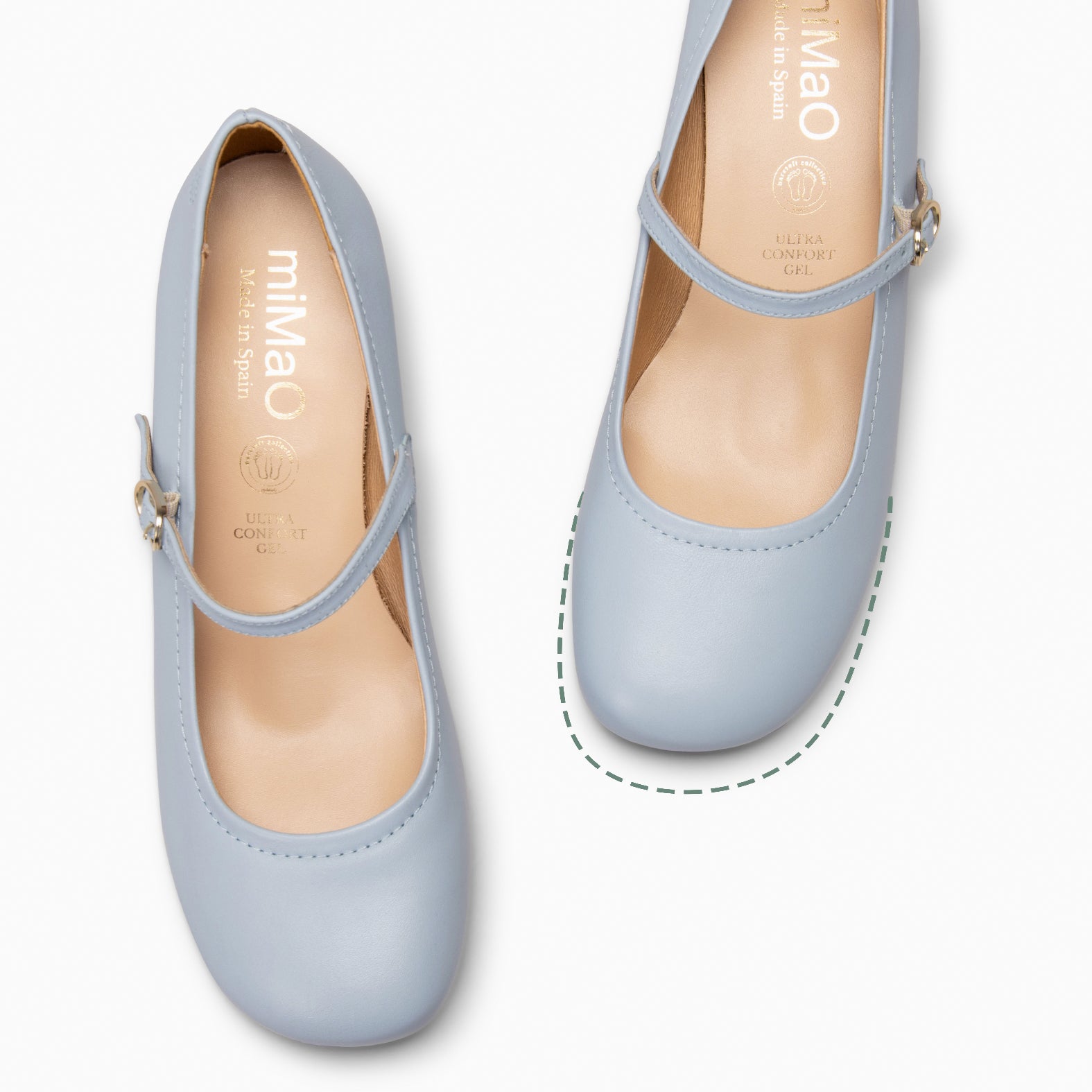 ROSALÍA - MERCEDITAS DE TACÓN ESTILO BARESOFT AZUL